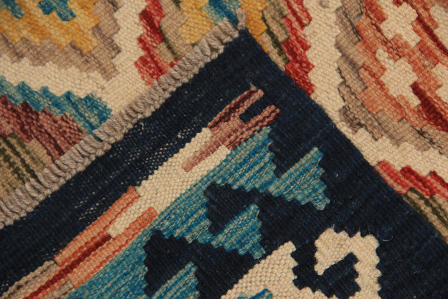 3' X 8' Multy Handmade Veggie Dye Kilim Rug Runner