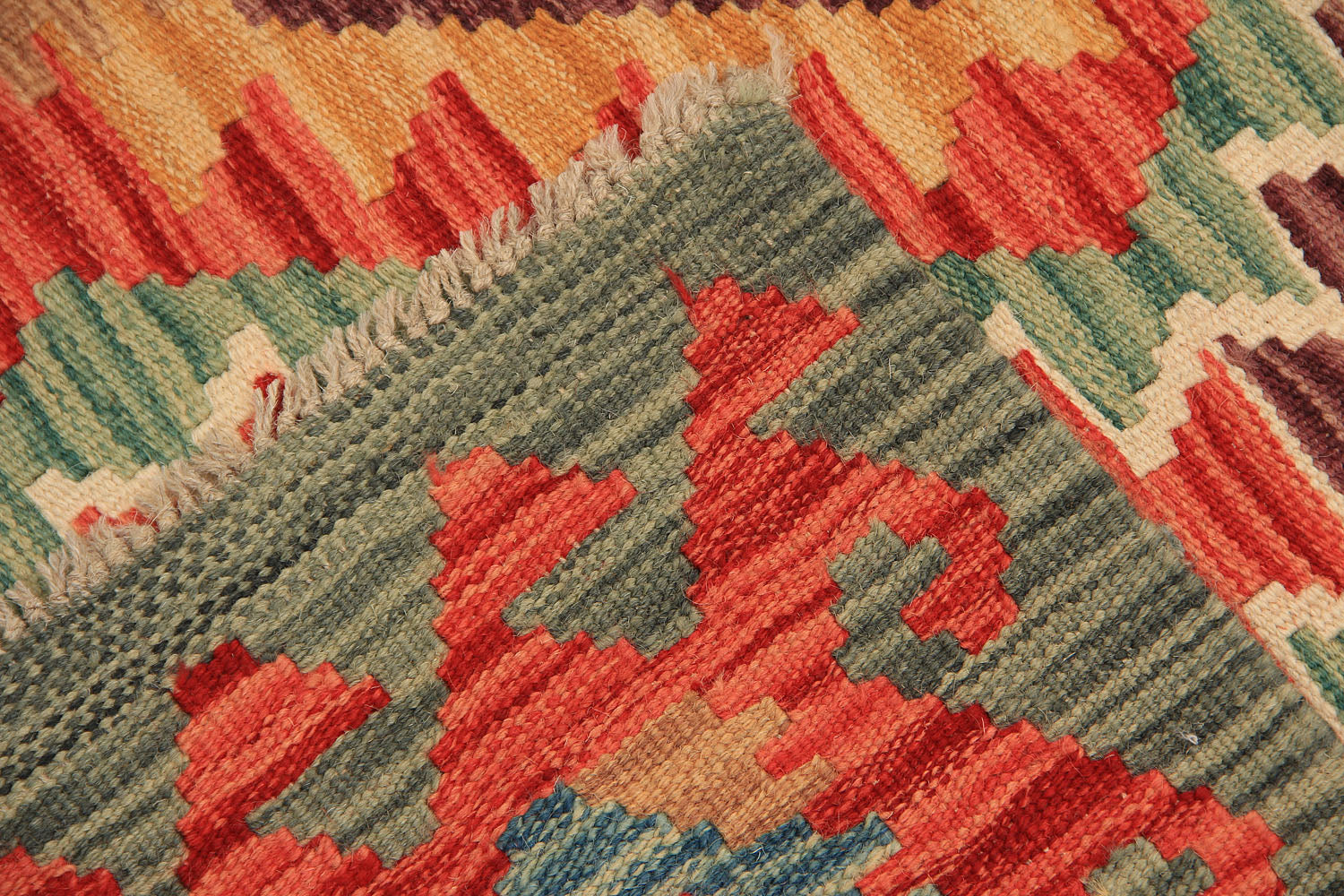 3' X 8' Multy Handmade Veggie Dye Kilim Rug Runner