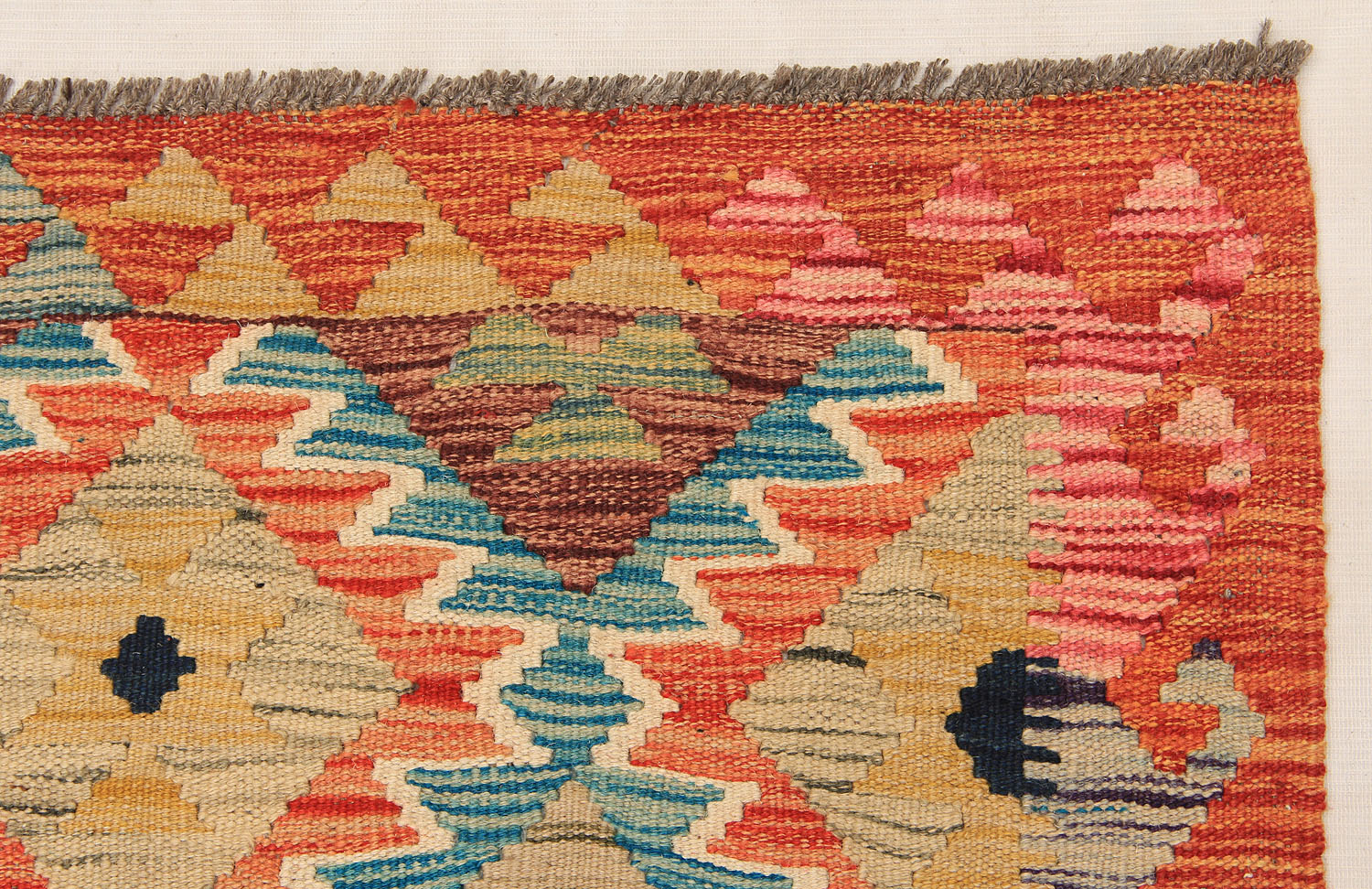 3' X 8' Multy Handmade Veggie Dye Kilim Rug Runner