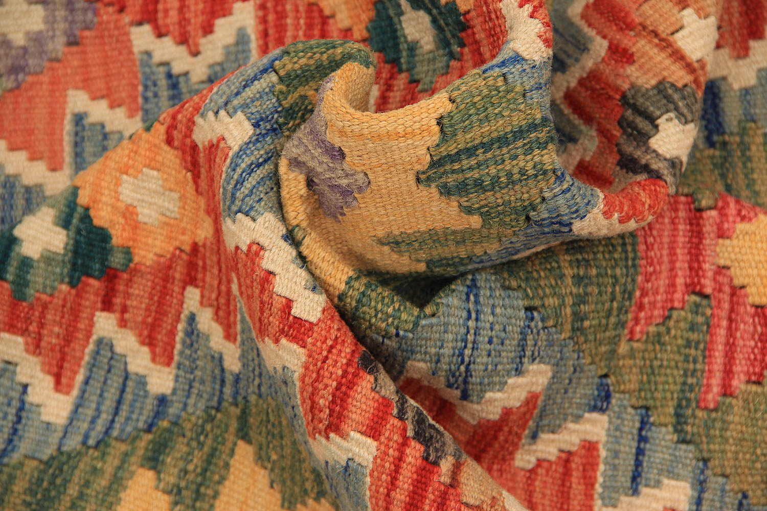 3' X 8' Multy Handmade Veggie Dye Kilim Rug Runner