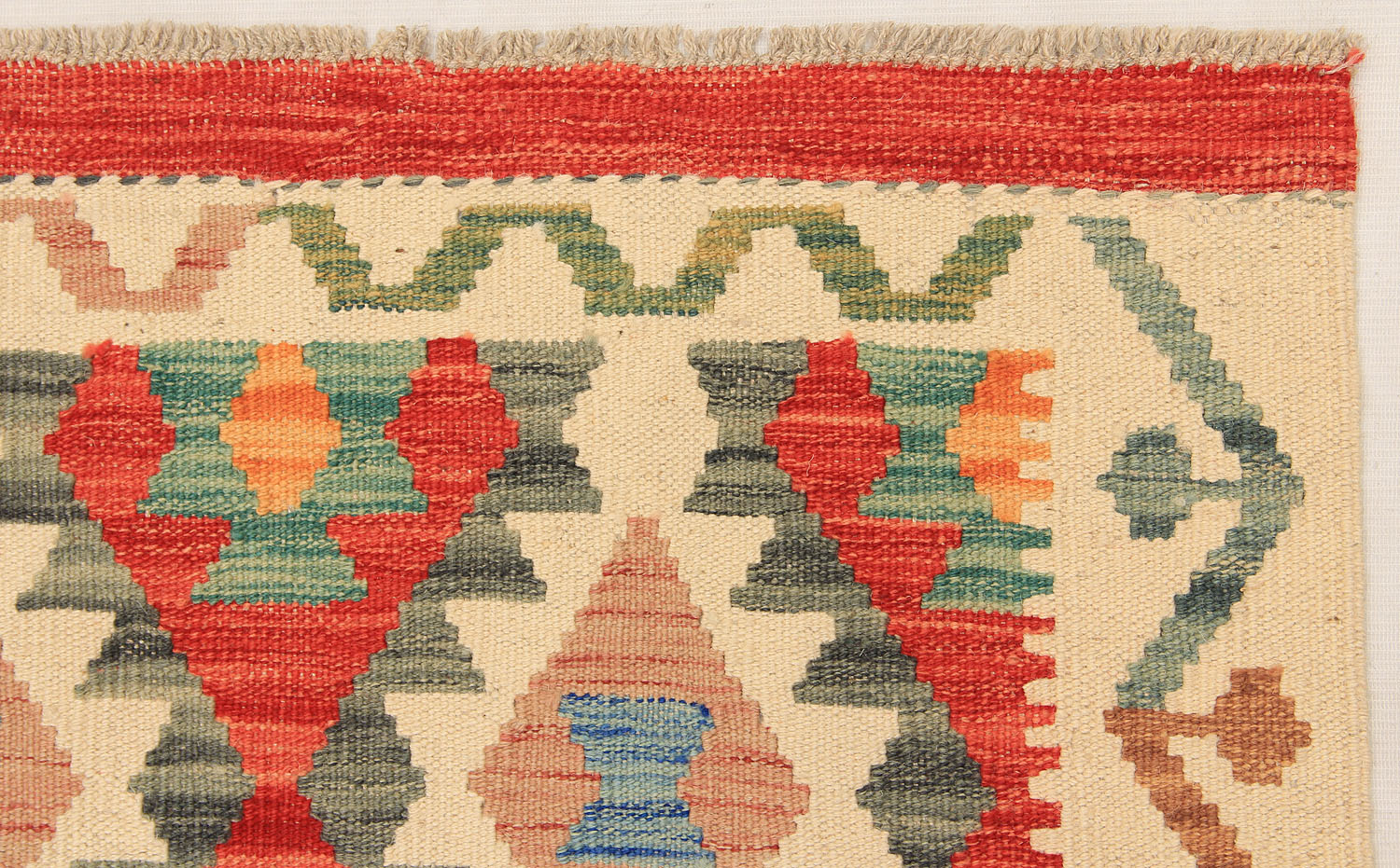 3' X 8' Multy Handmade Veggie Dye Kilim Rug Runner