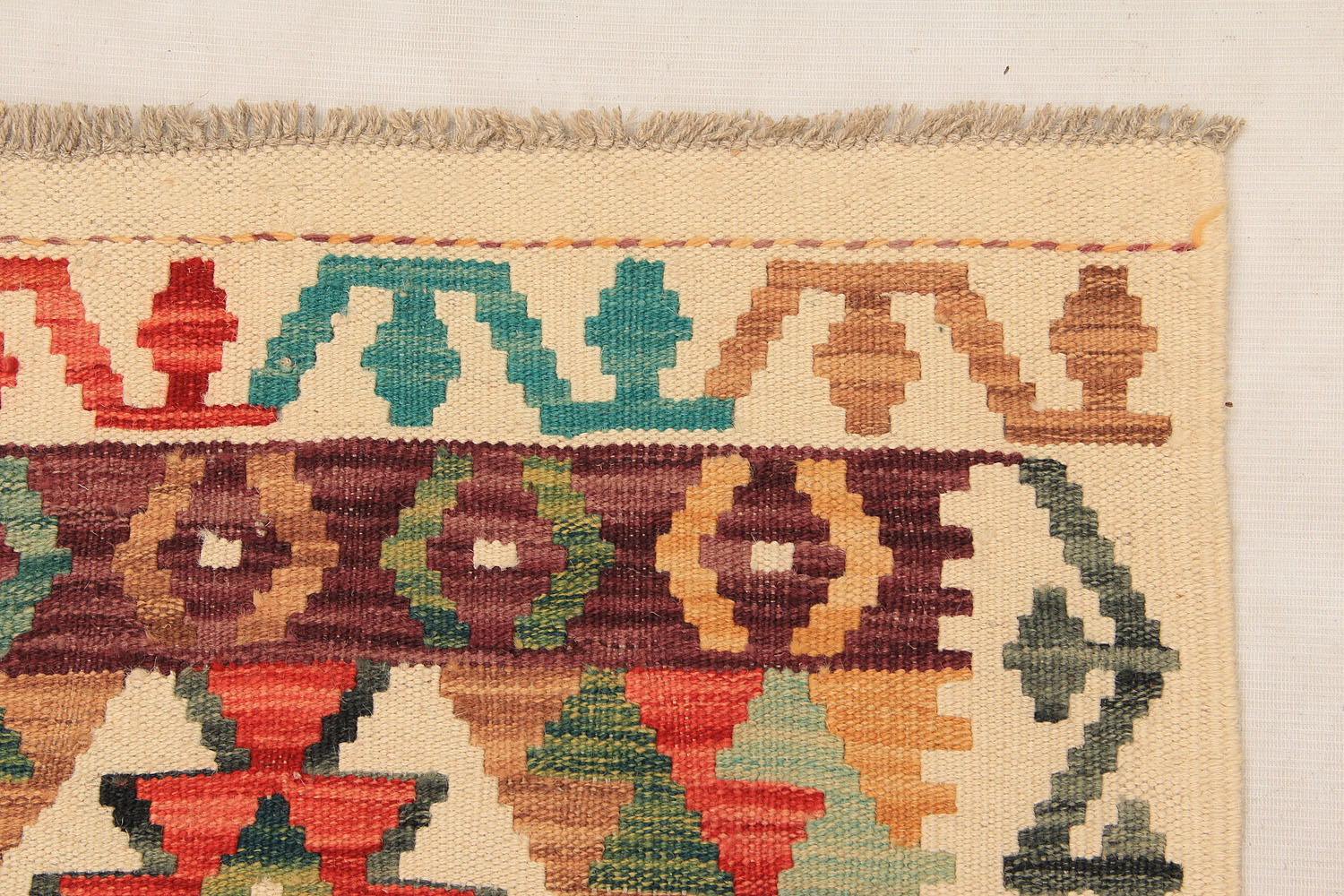 2' 6" x 8' Multy Handmade Veggie Dye Kilim Rug Runner