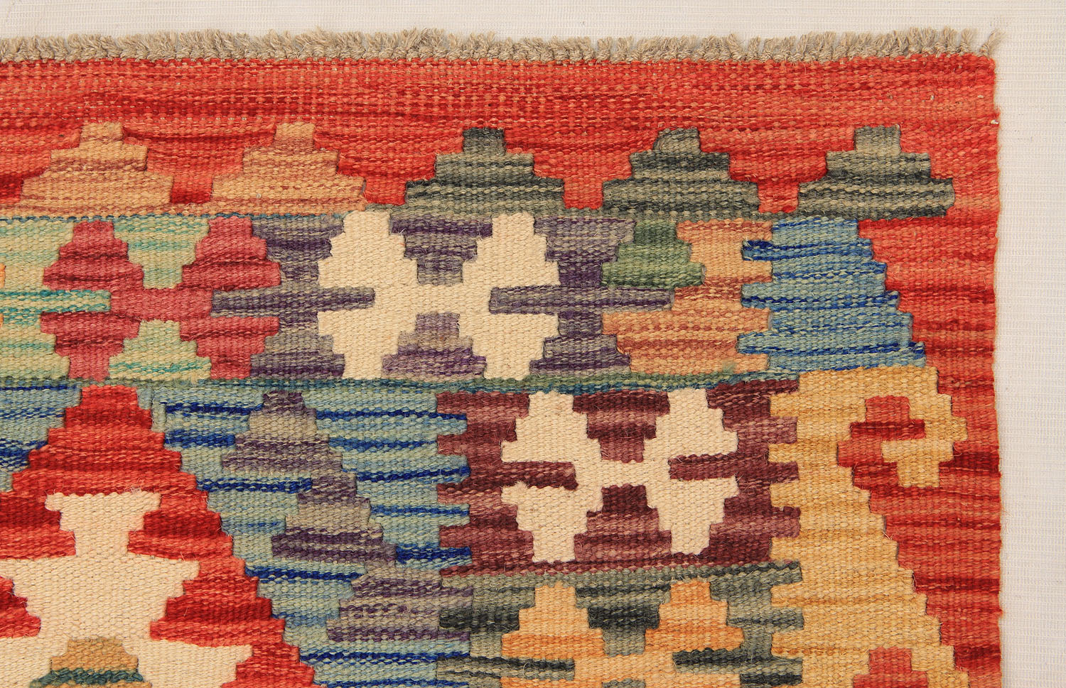 3' X 8' Multy Handmade Veggie Dye Kilim Rug Runner