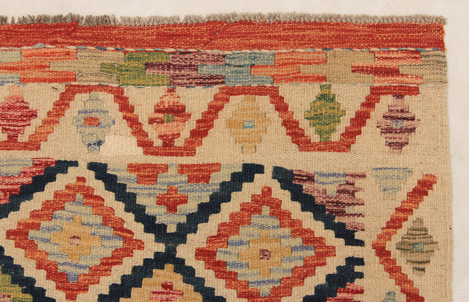 3' X 8' Multy Handmade Veggie Dye Kilim Rug Runner