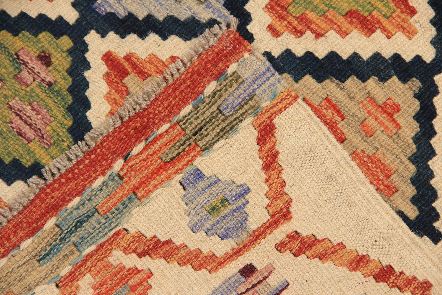 3' X 8' Multy Handmade Veggie Dye Kilim Rug Runner
