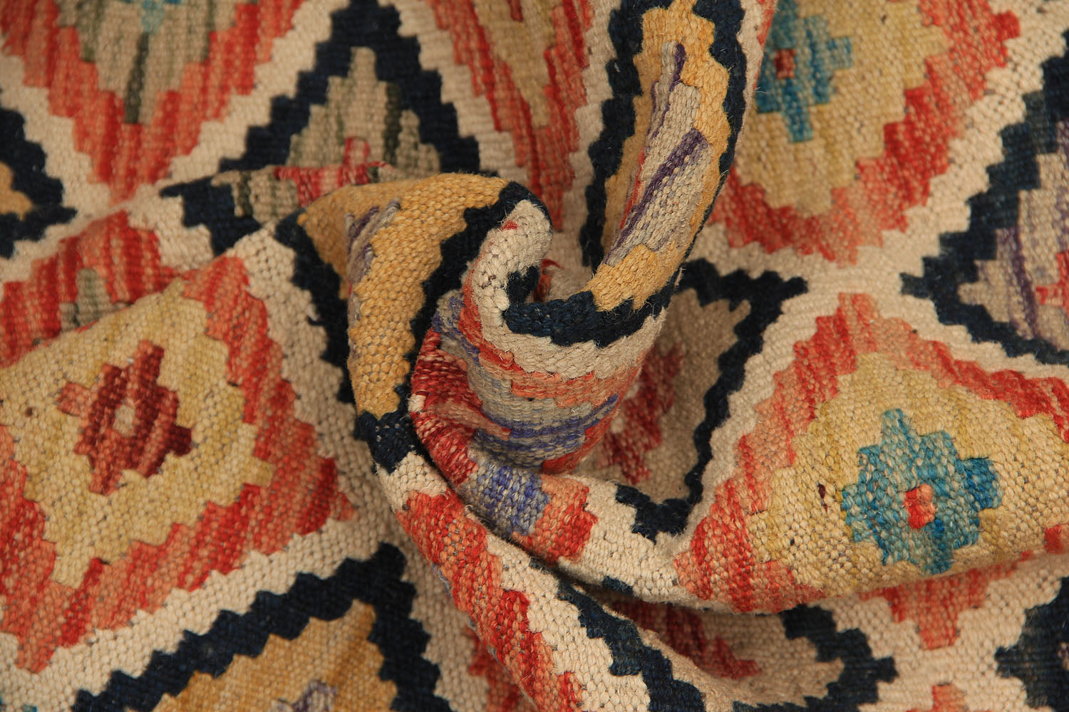 Multy Handmade Veggie Dye Kilim Rug Rectangular