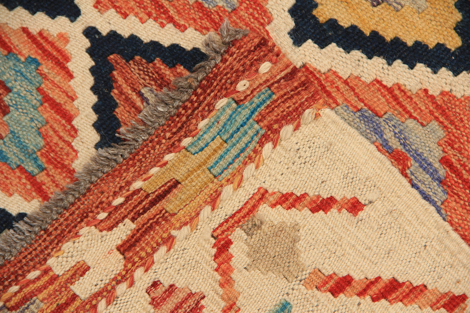 Multy Handmade Veggie Dye Kilim Rug Rectangular