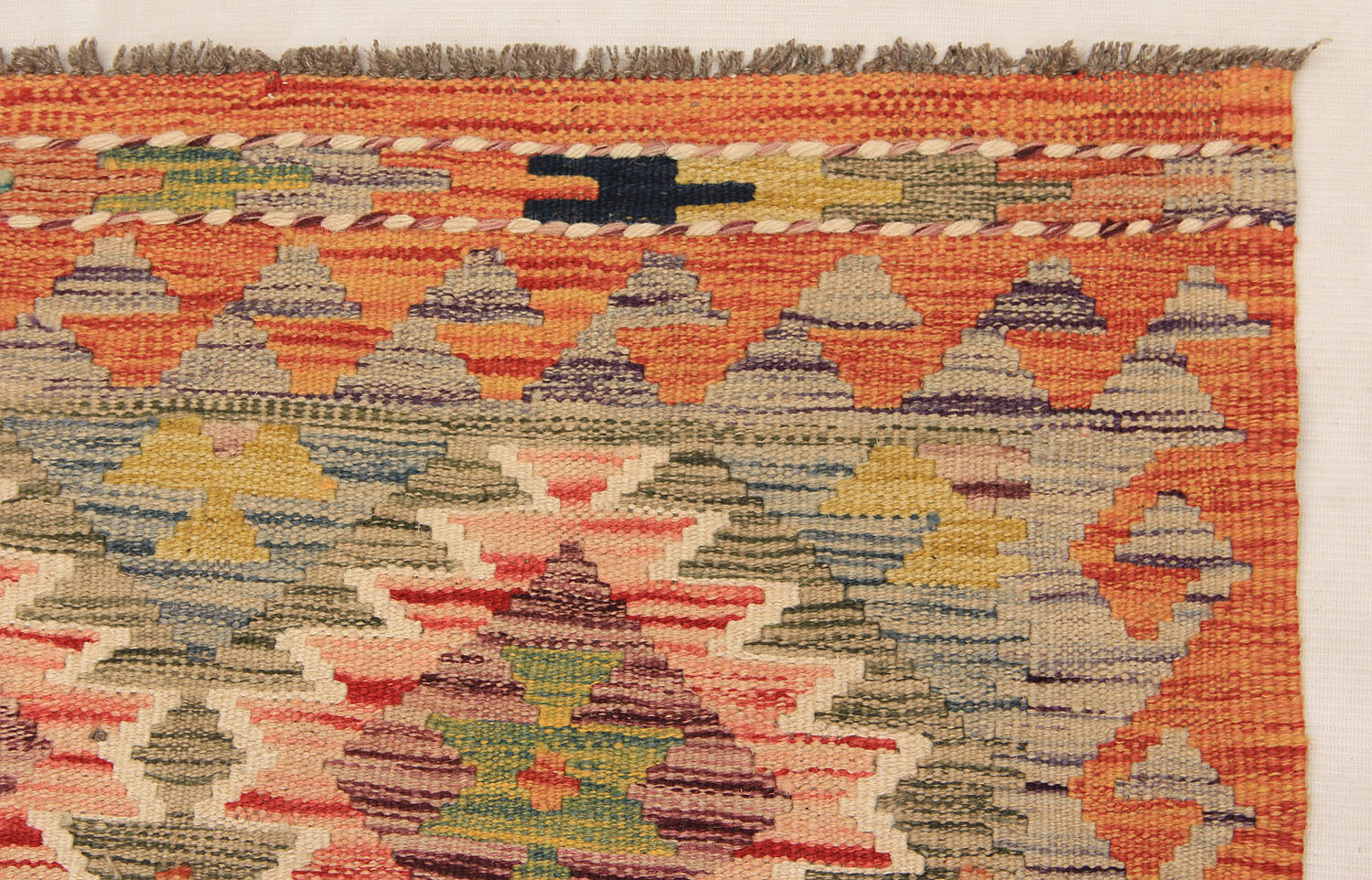 3' X 8' Multy Handmade Veggie Dye Kilim Rug Runner