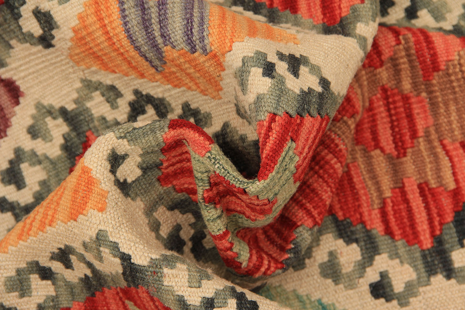 3' X 8' Multy Handmade Veggie Dye Kilim Rug Runner