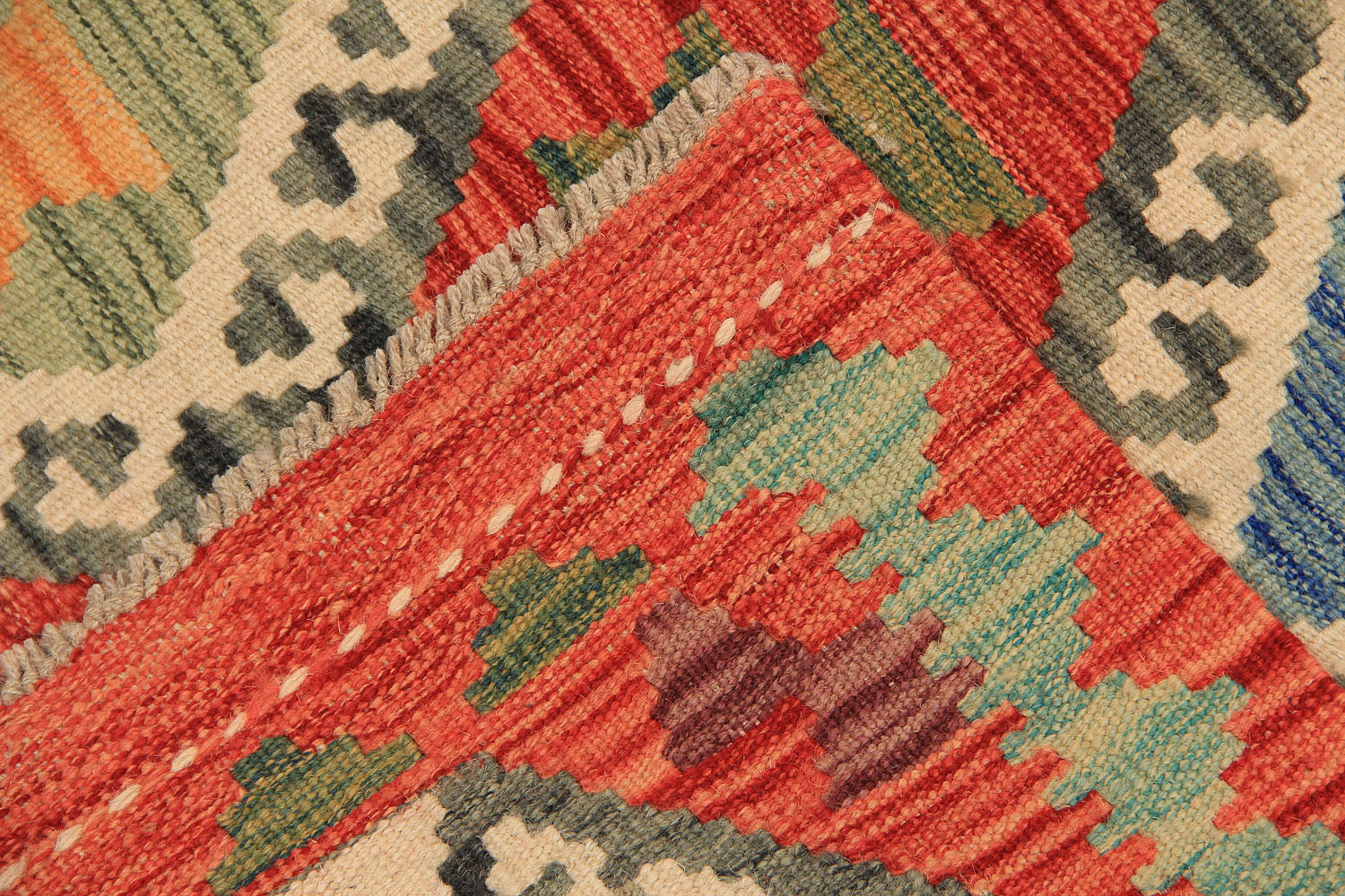 3' X 8' Multy Handmade Veggie Dye Kilim Rug Runner