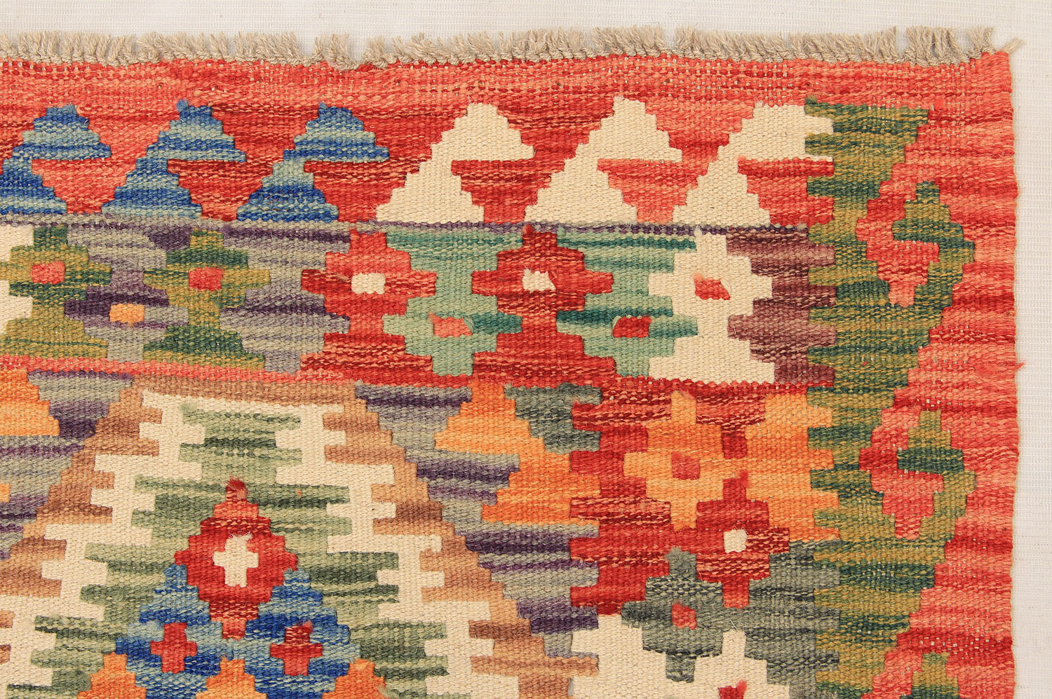 2' 6" x 8' Multy Handmade Veggie Dye Kilim Rug Runner