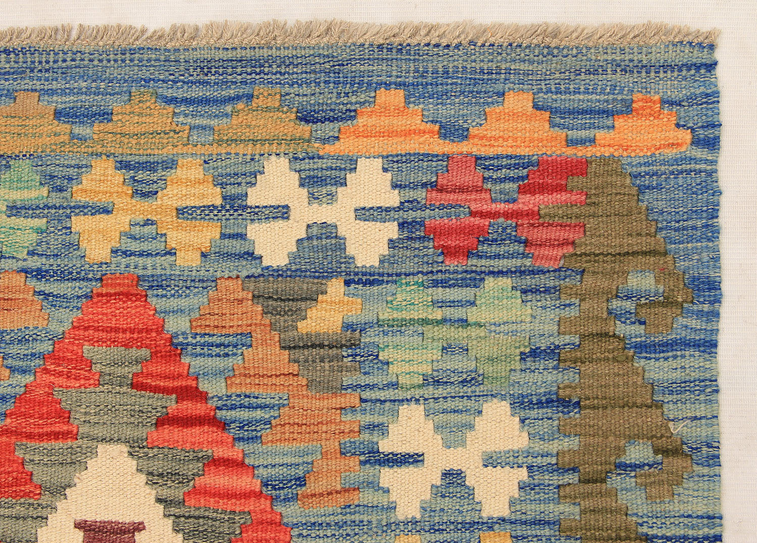 3' X 8' Multy Handmade Veggie Dye Kilim Rug Runner