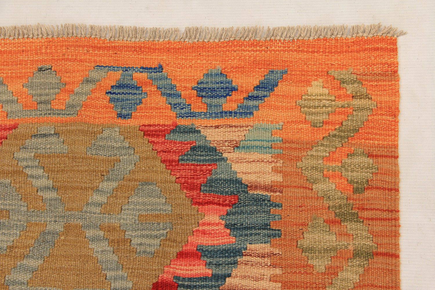 3' X 8' Multy Handmade Veggie Dye Kilim Rug Runner