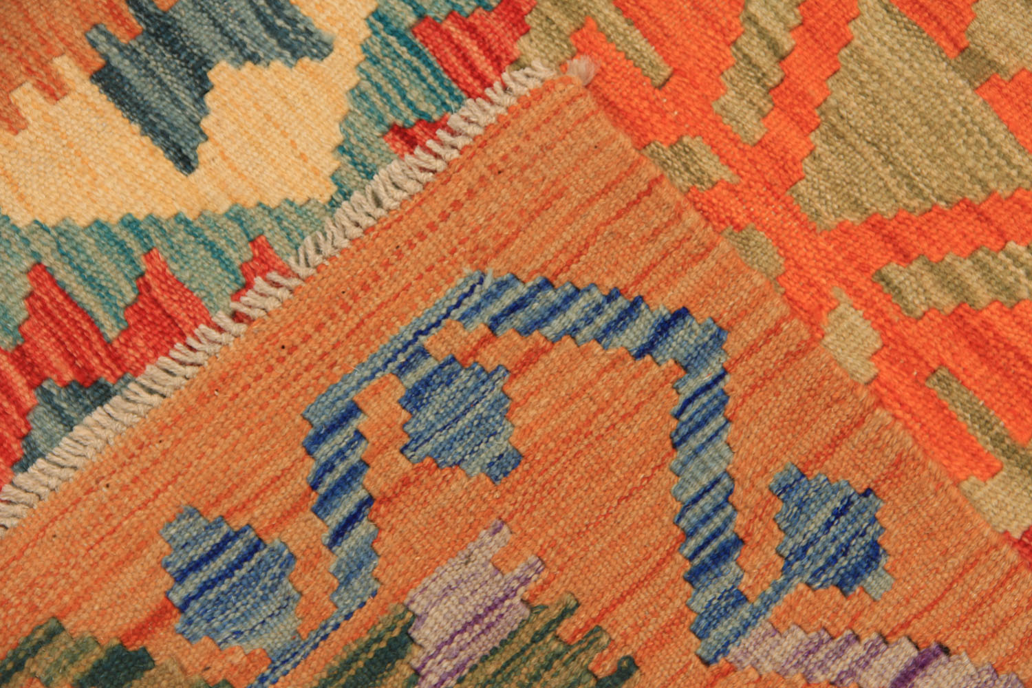 3' X 8' Multy Handmade Veggie Dye Kilim Rug Runner