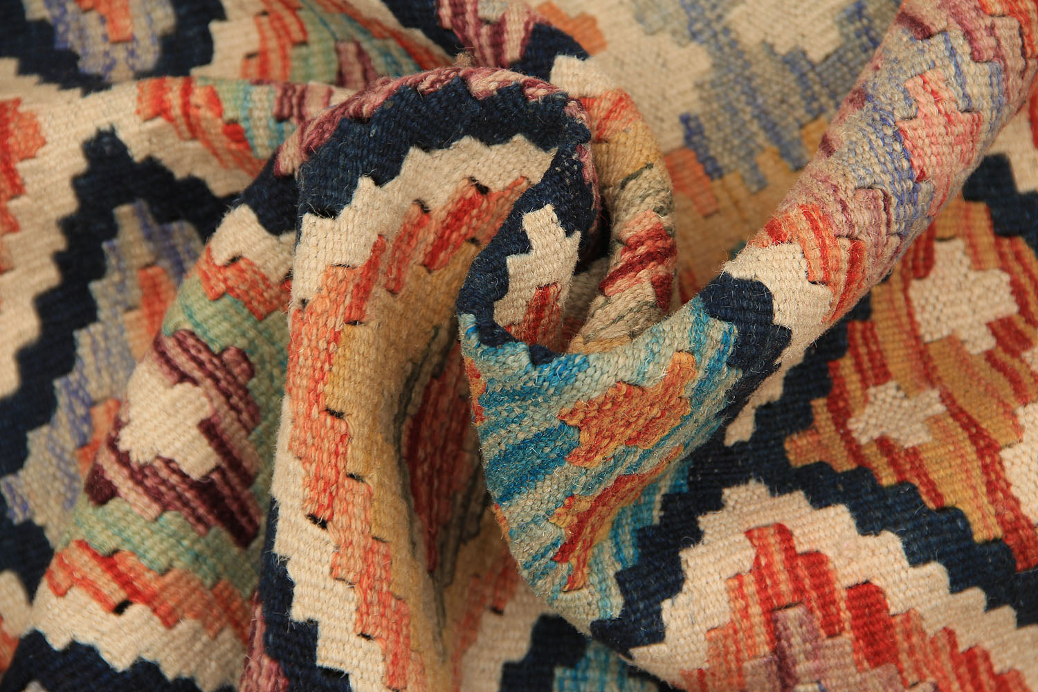 3' X 8' Multy Handmade Veggie Dye Kilim Rug Runner