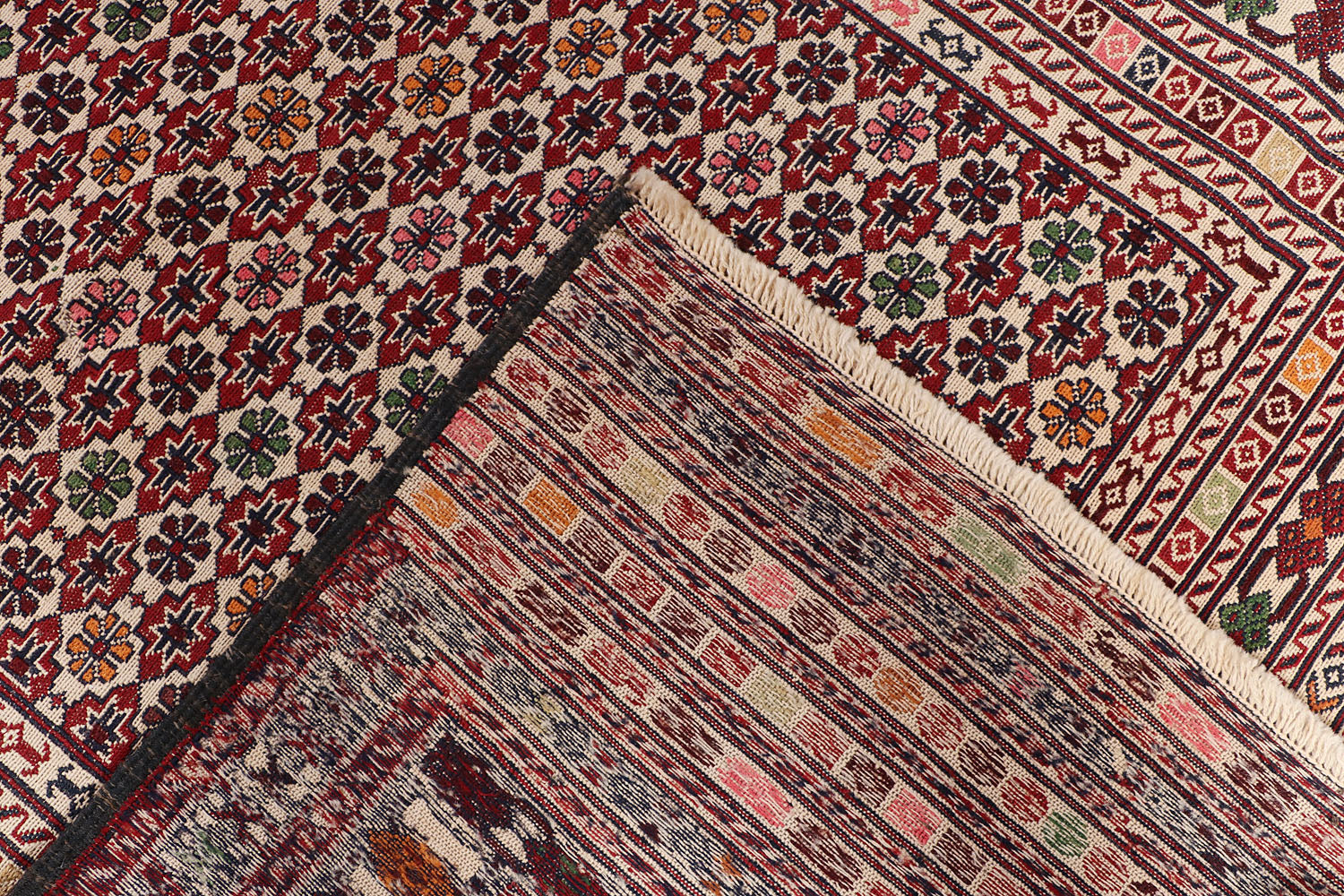 3' x 5' L.brown Handmade Biljik Maliki Kilim Wool Rug Rectangular