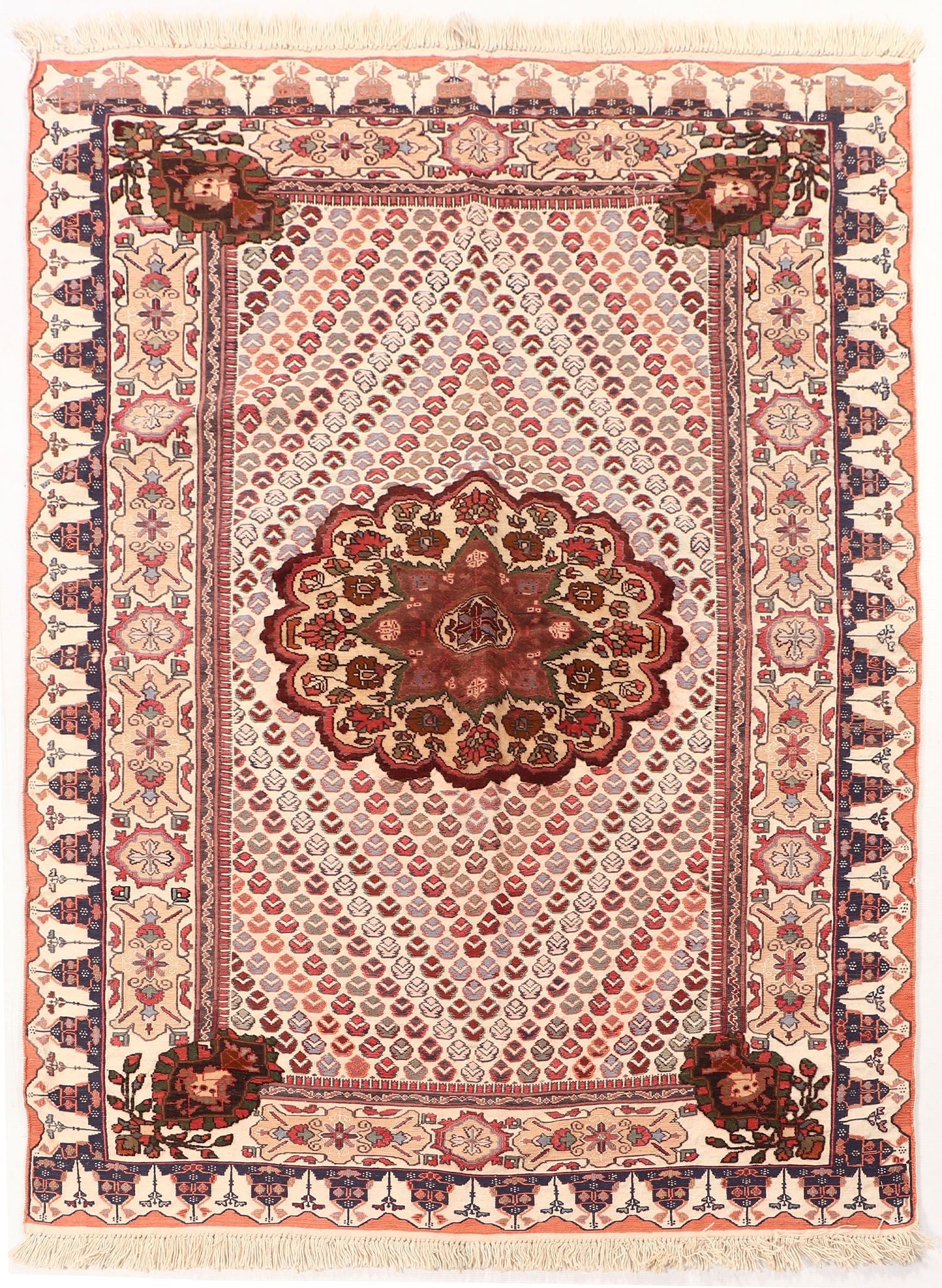 Handmade Herati Gul Afghan Rug
