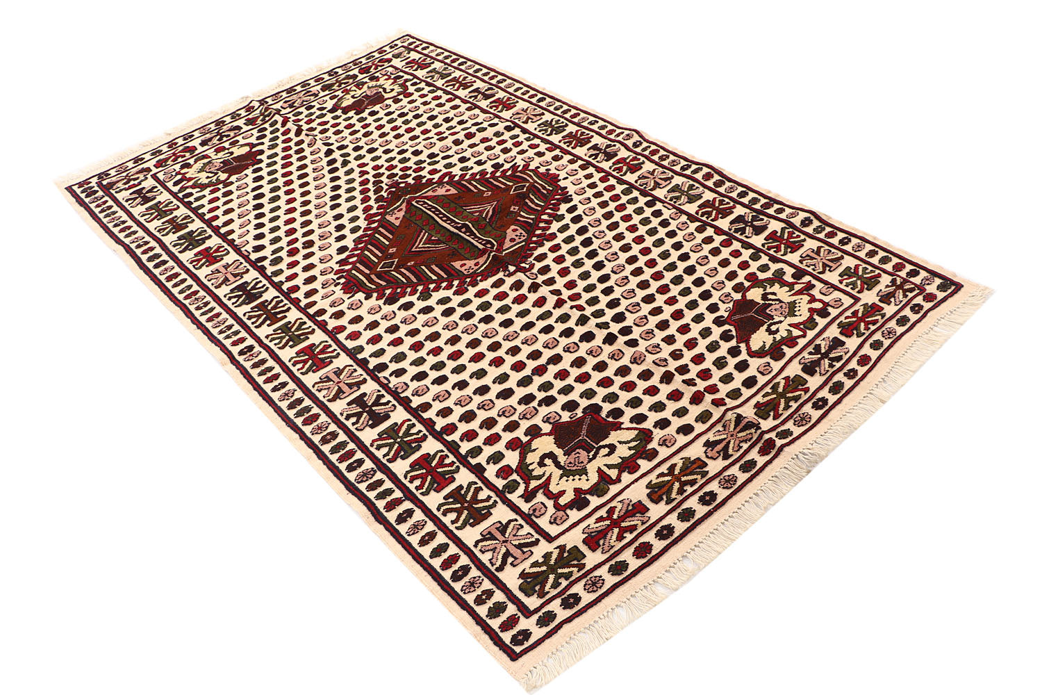 Handmade Herati Gul Afghan Rug