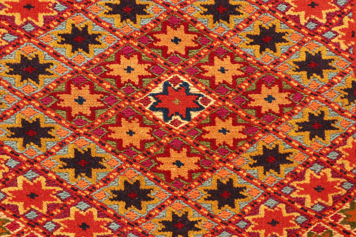2' 6" x 4' Multy Handmade Nakhunak Afghan Rug Rectangular