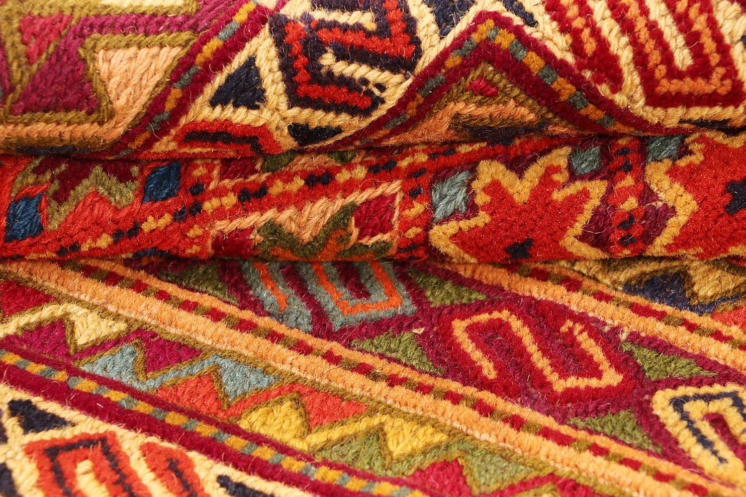 2' 6" x 4' Multy Handmade Nakhunak Afghan Rug Rectangular