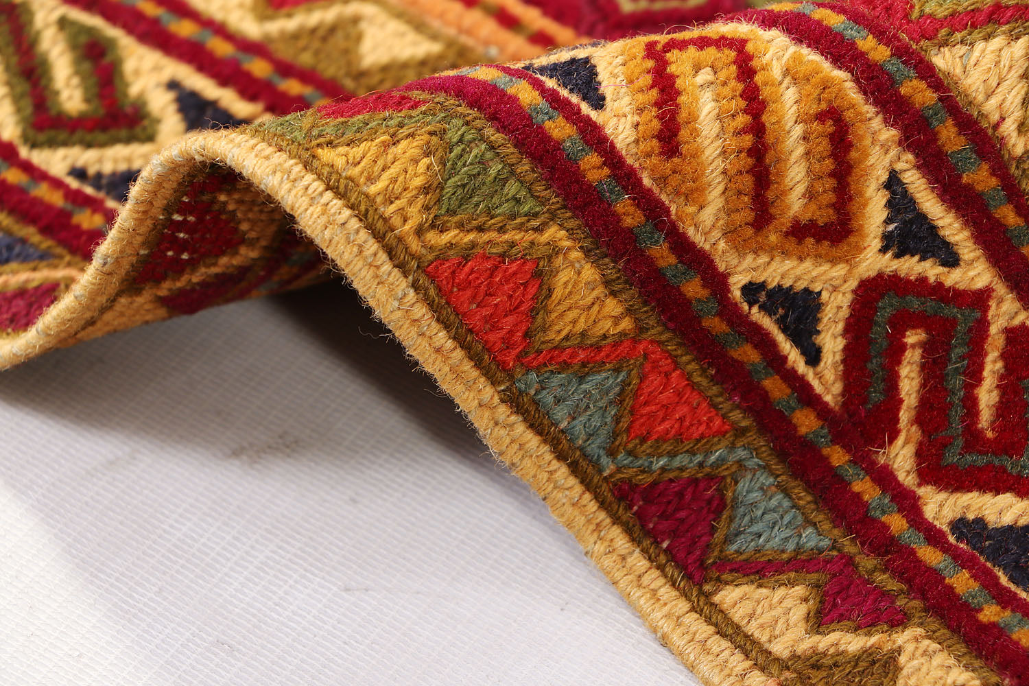 2' 6" x 4' Multy Handmade Nakhunak Afghan Rug Rectangular