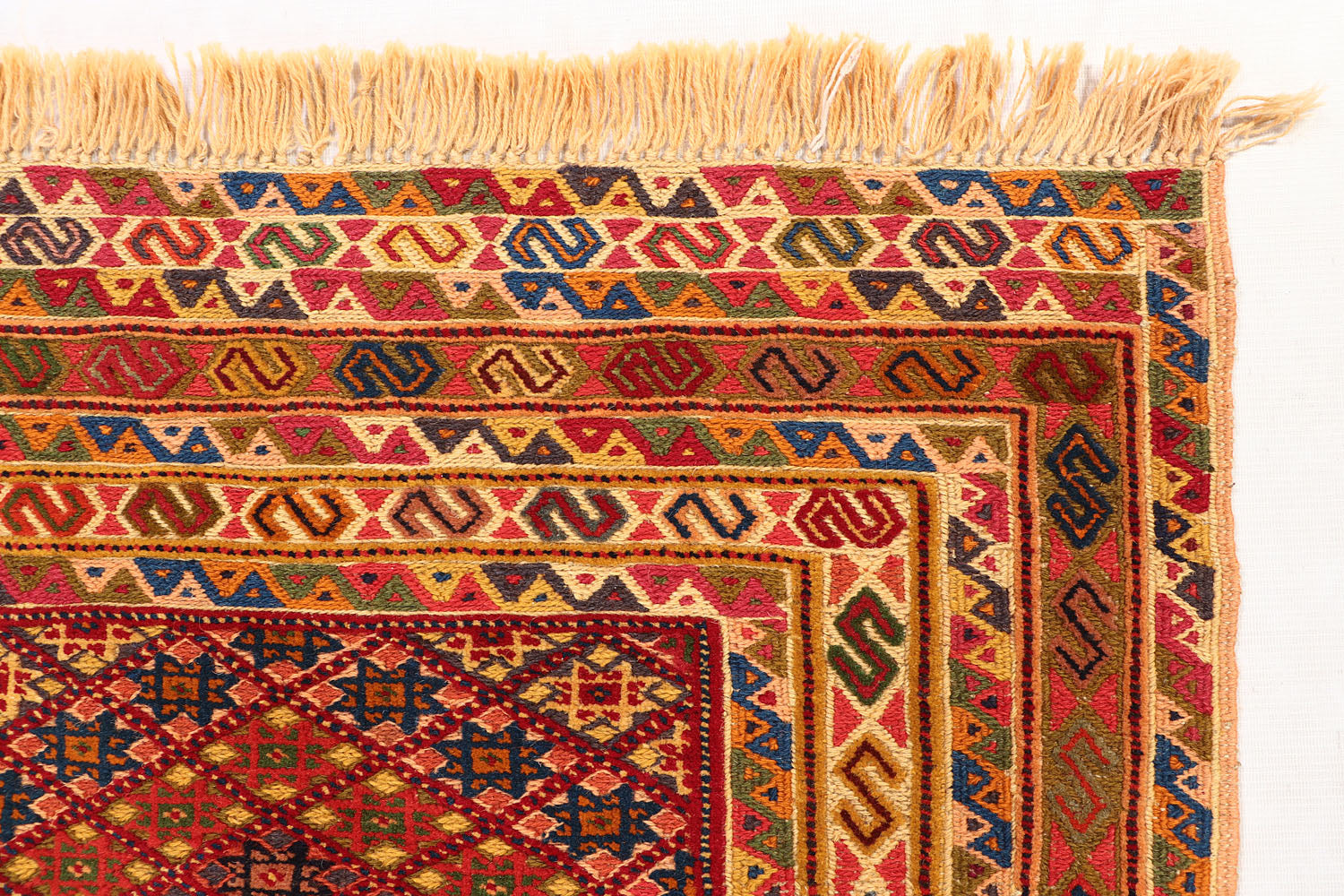 3' X 4' Multy Handmade Nakhunak Afghan Rug Rectangular
