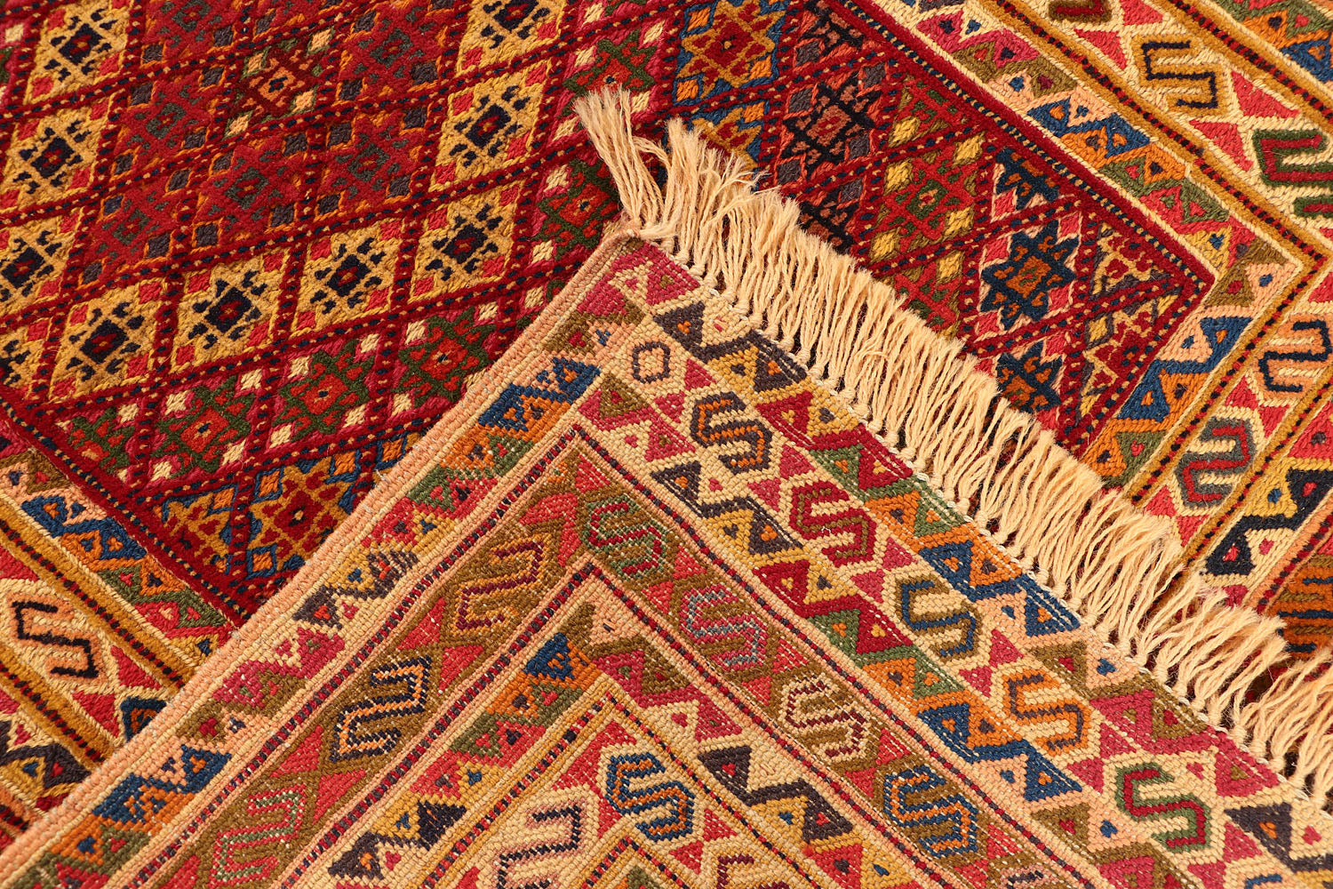 3' X 4' Multy Handmade Nakhunak Afghan Rug Rectangular