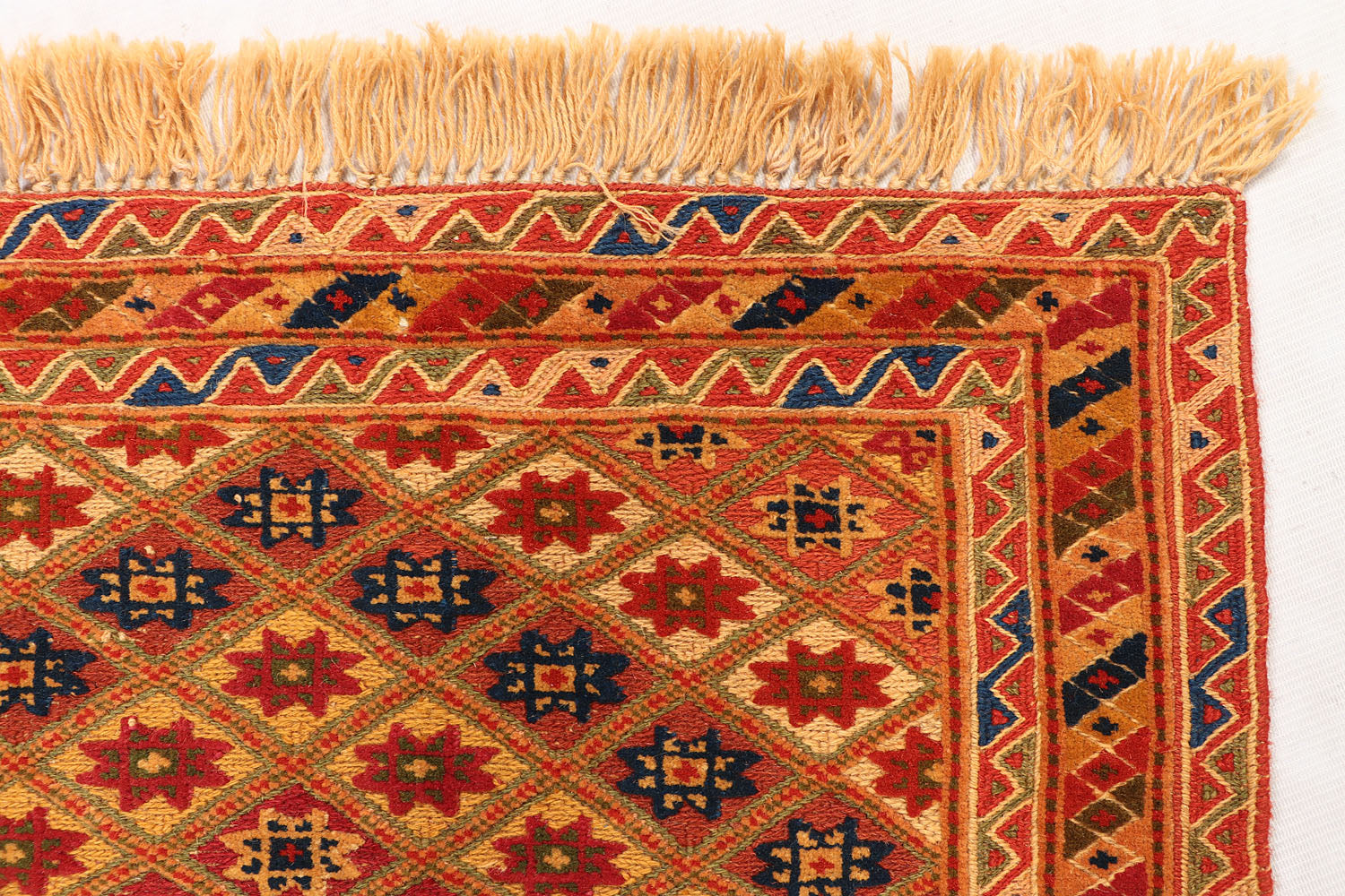 2' 6" x 4' Multy Handmade Nakhunak Afghan Rug Rectangular