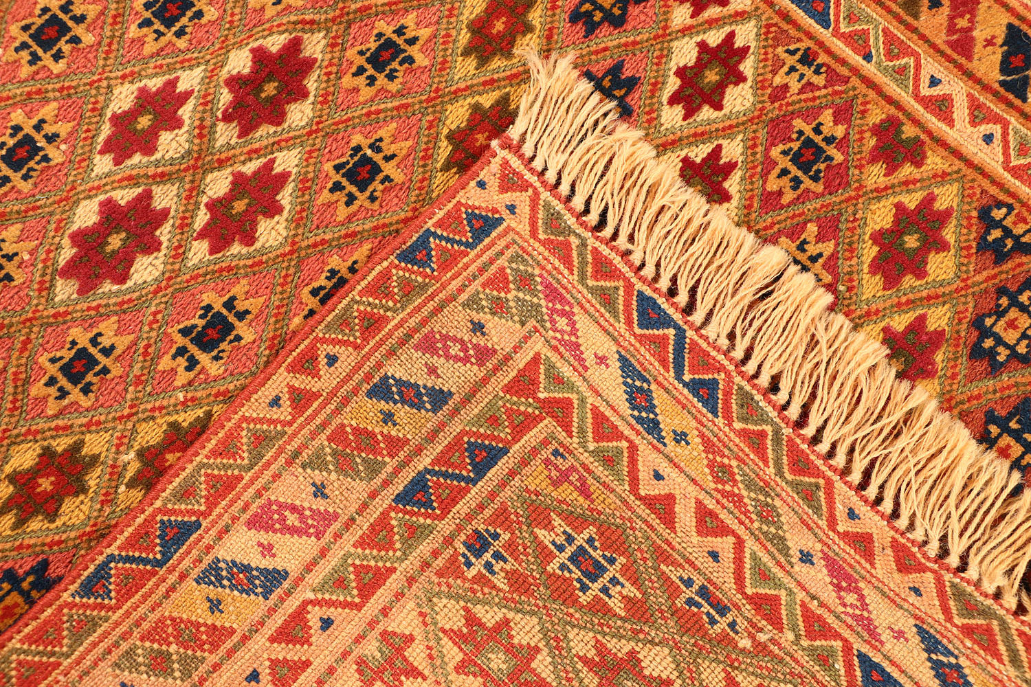 2' 6" x 4' Multy Handmade Nakhunak Afghan Rug Rectangular