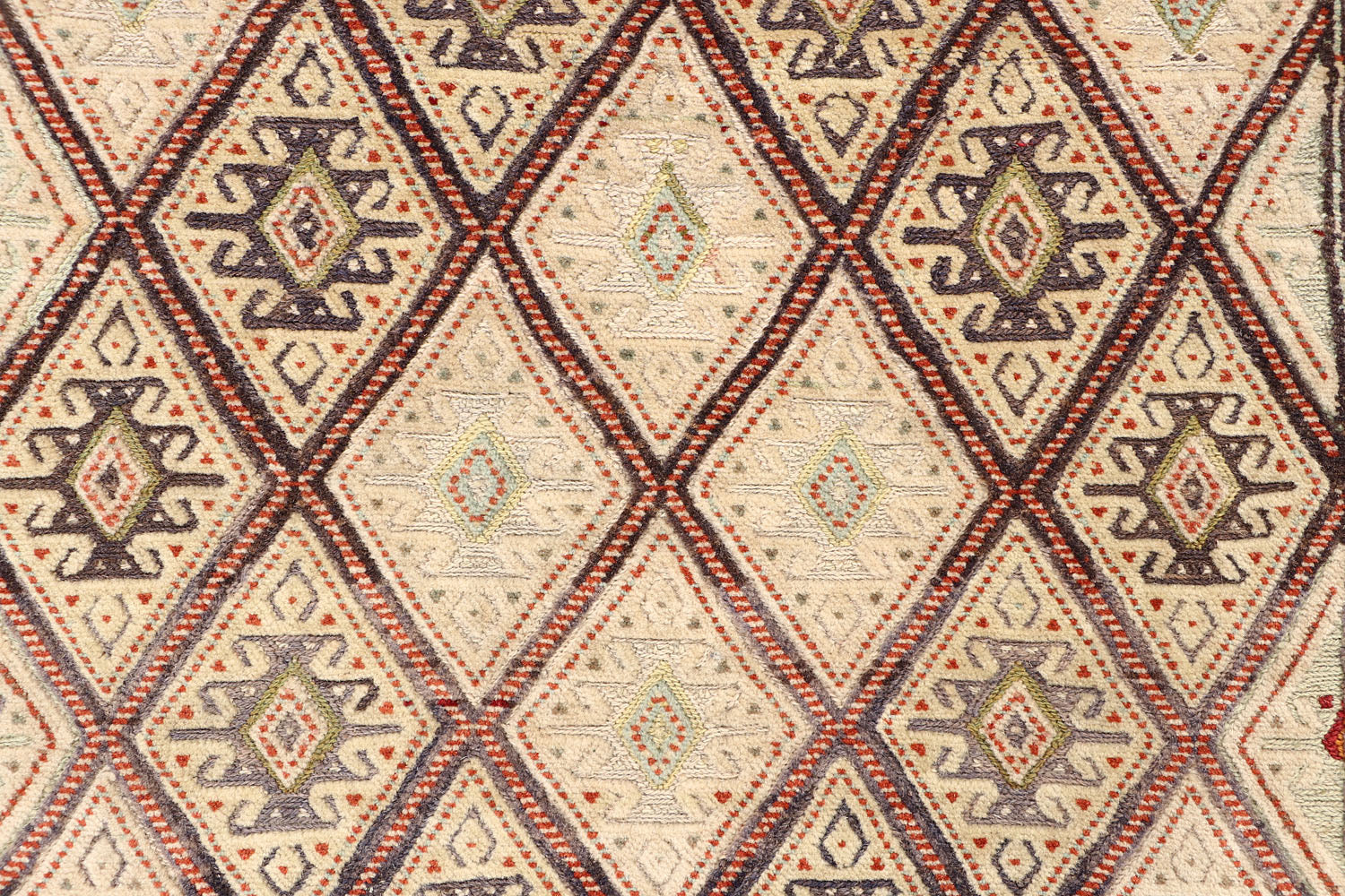 3' X 4' L.brown Handmade Nakhunak Afghan Rug Rectangular
