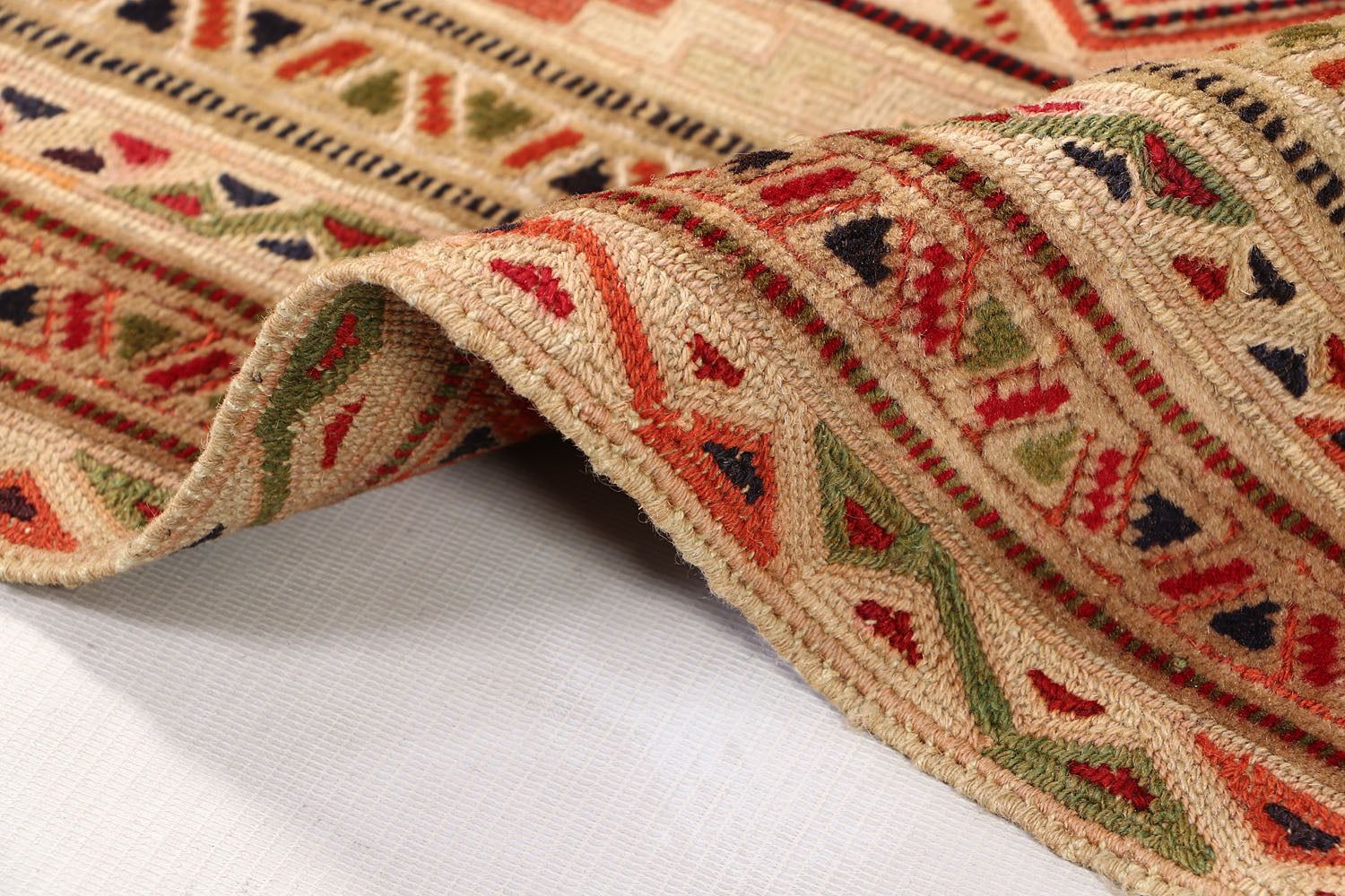 3' X 4' L.brown Handmade Nakhunak Afghan Rug Rectangular