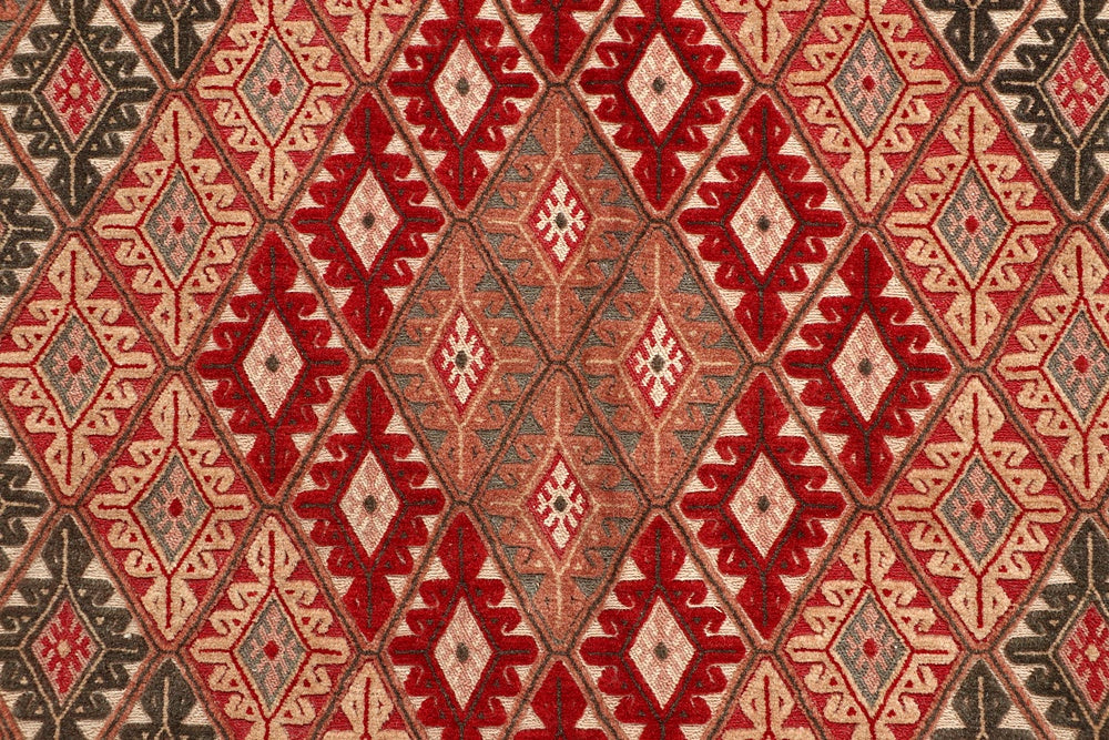 6' 6" x 8' Multy Handmade Nakhunak Afghan Rug Rectangular