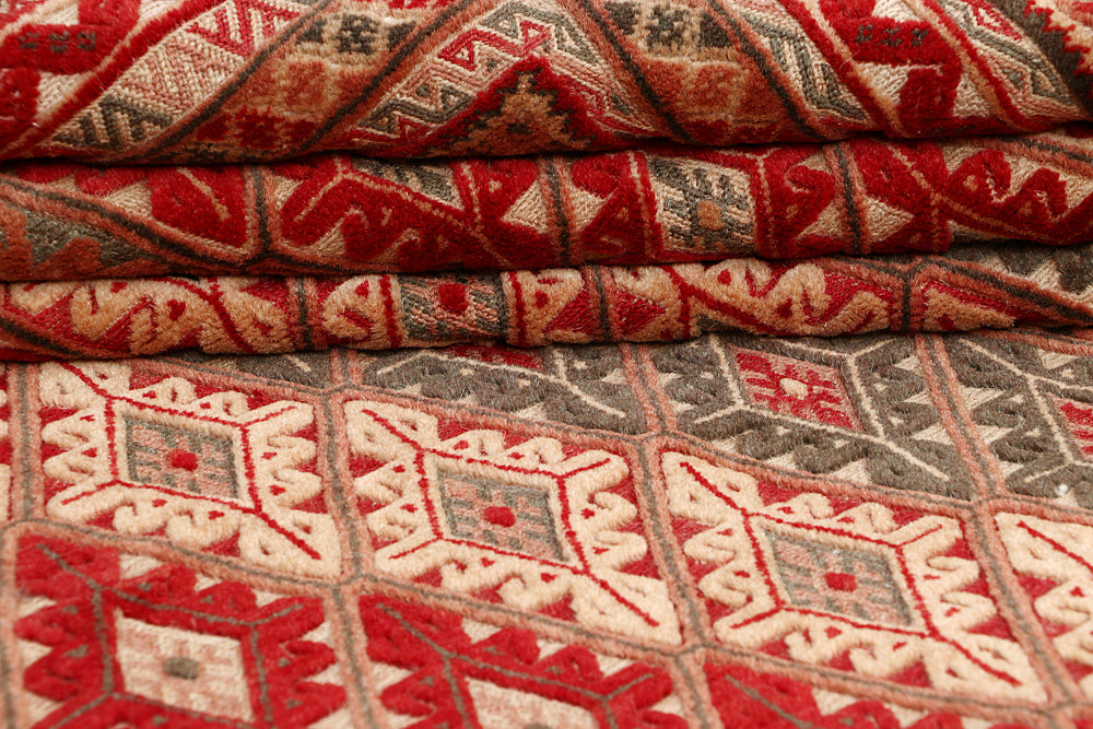 6' 6" x 8' Multy Handmade Nakhunak Afghan Rug Rectangular