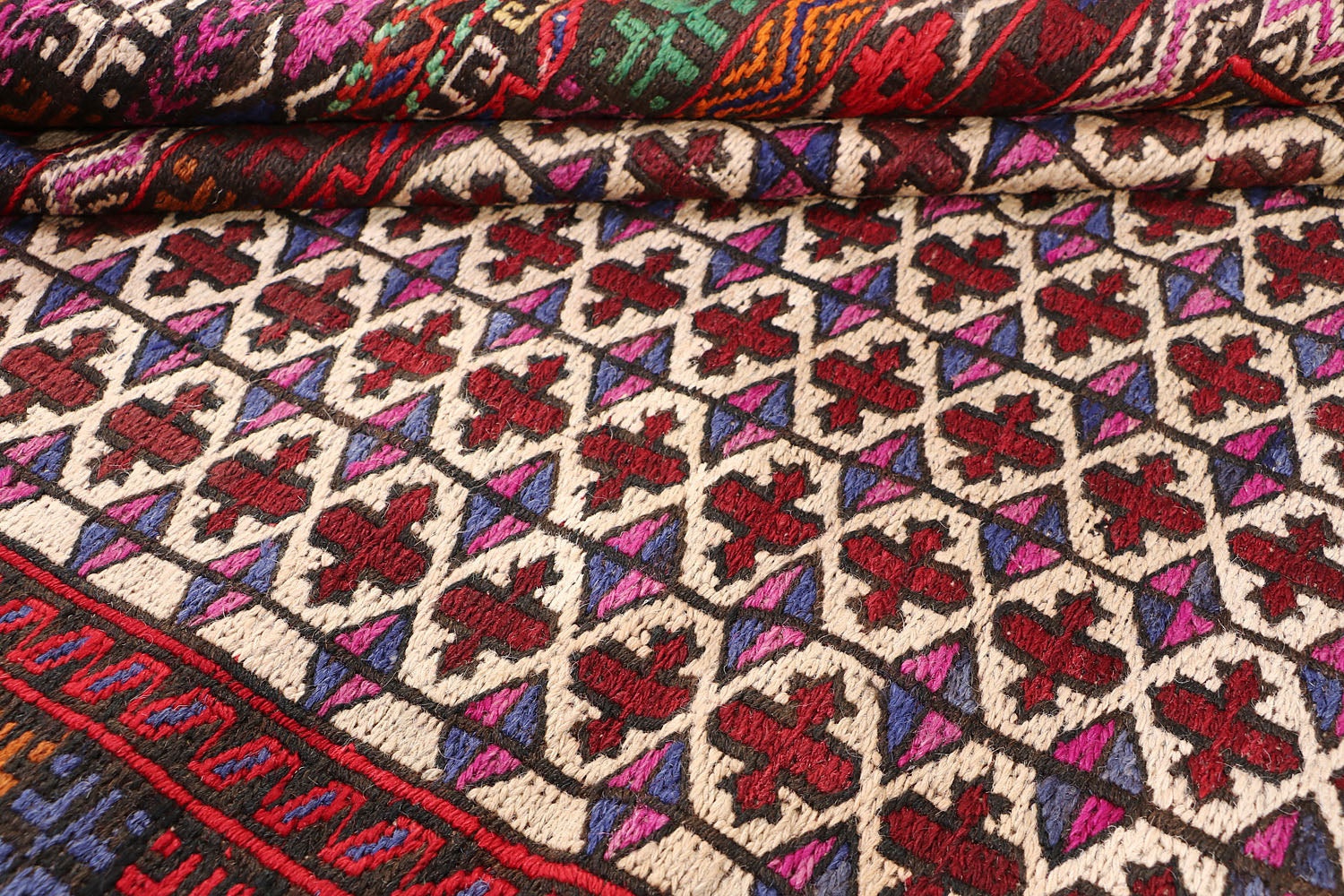 6' x 9' Ivory Handmade Saghari Kilim Rug Rectangular