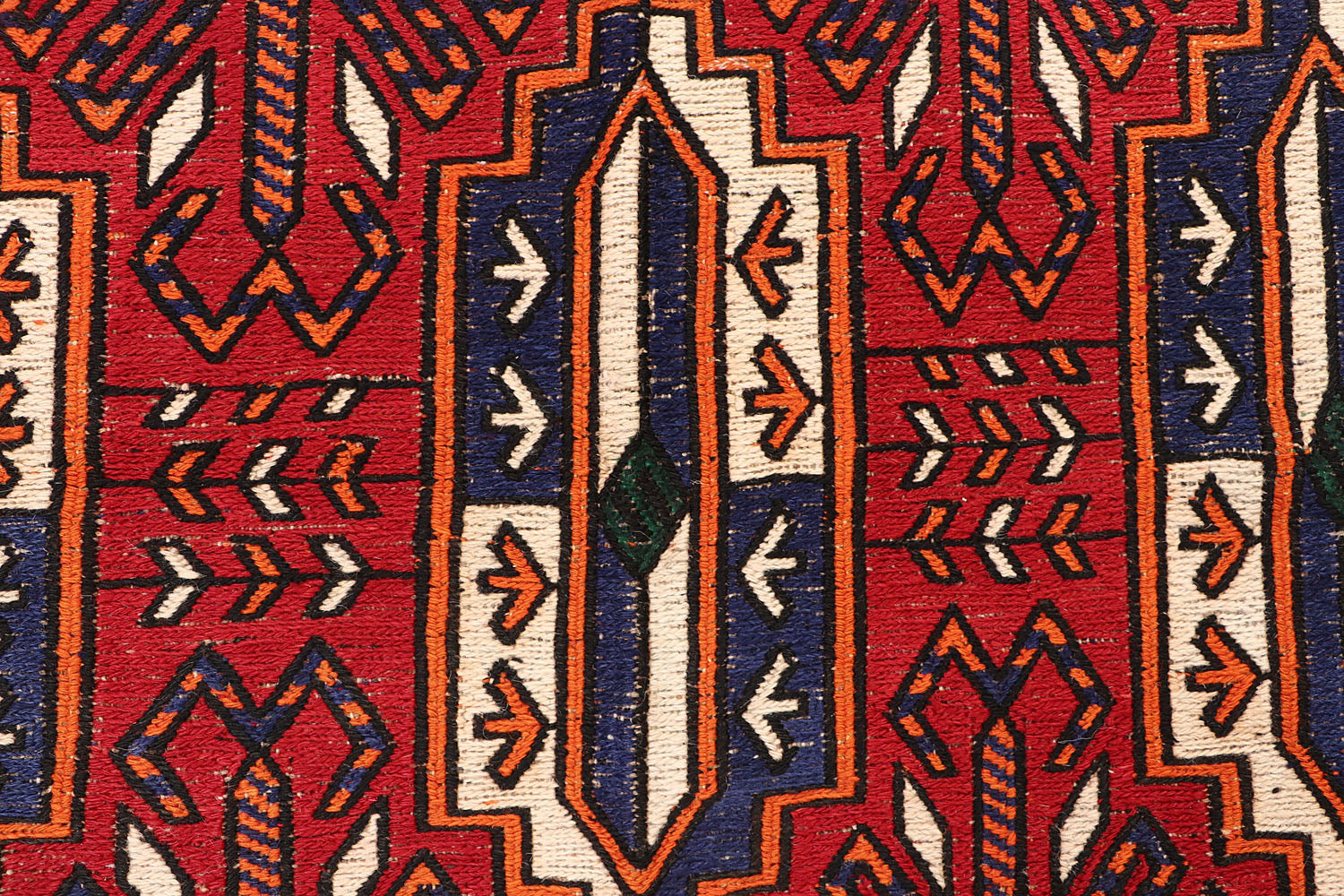 6' x 9' Red Handmade Saghari Kilim Rug Rectangular