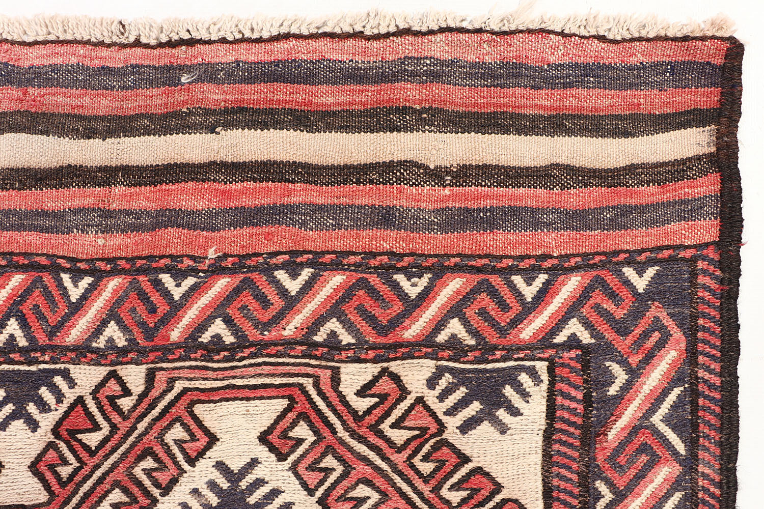 6' x 9' Ivory Handmade Saghari Kilim Rug Rectangular
