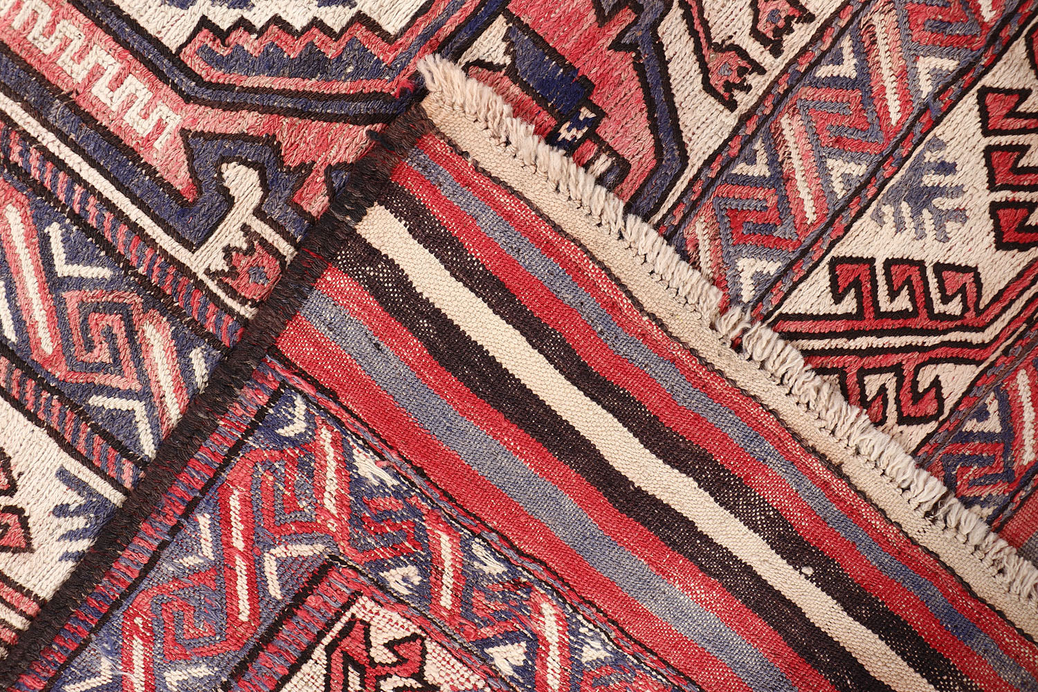 6' x 9' Ivory Handmade Saghari Kilim Rug Rectangular