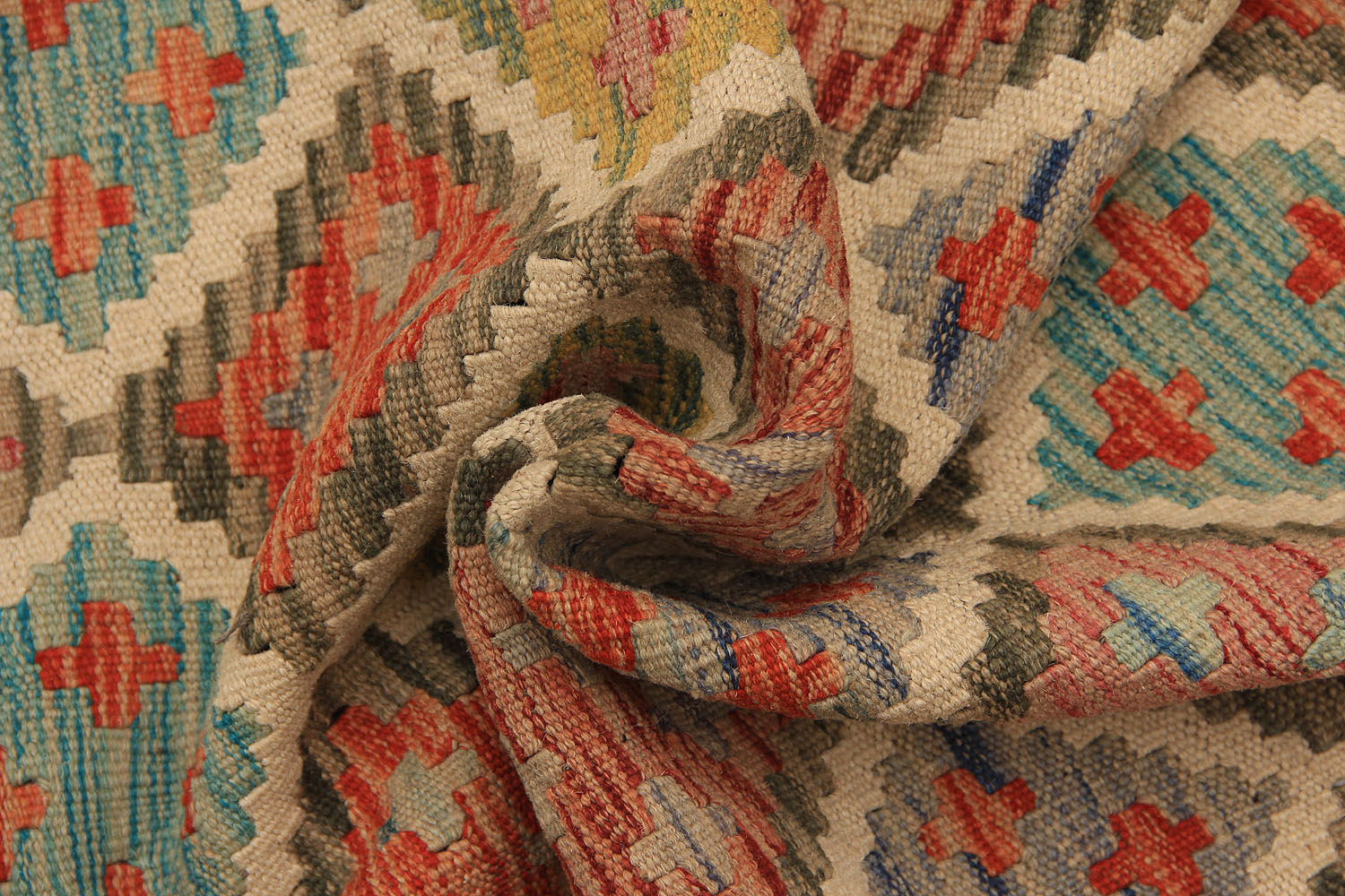 2' 6" x 4' Multy Handmade Veggie Dye Kilim Rug Rectangular