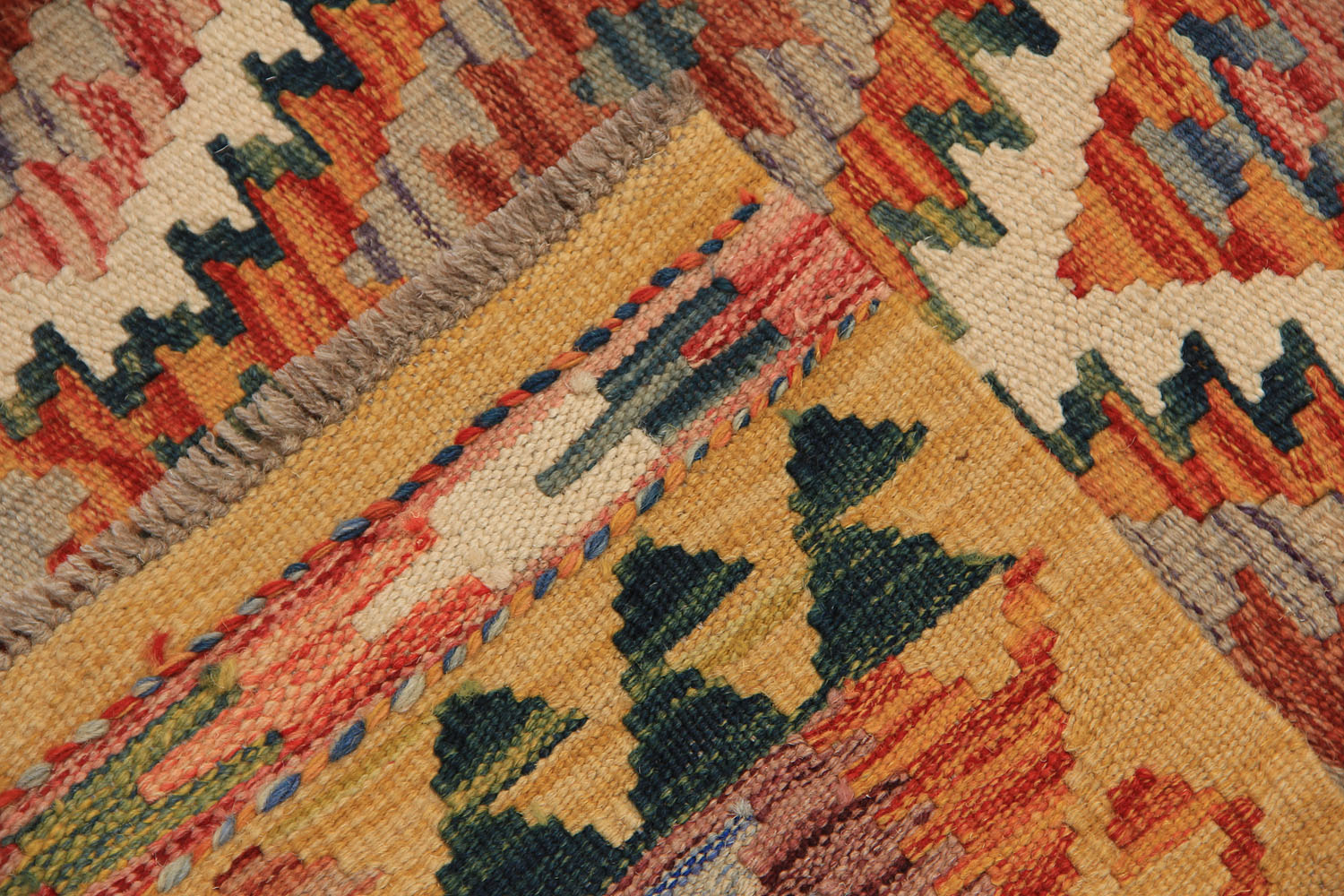 3' X 4' Multy Handmade Veggie Dye Kilim Rug Rectangular