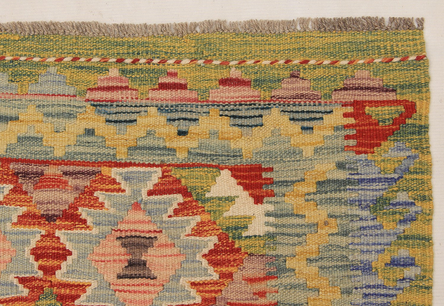 2' 6" x 4' Multy Handmade Veggie Dye Kilim Rug Rectangular