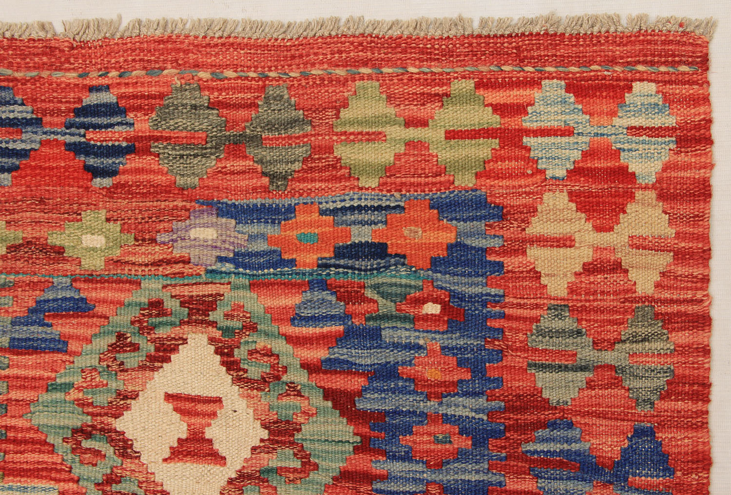 2' 6" x 4' Multy Handmade Veggie Dye Kilim Rug Rectangular