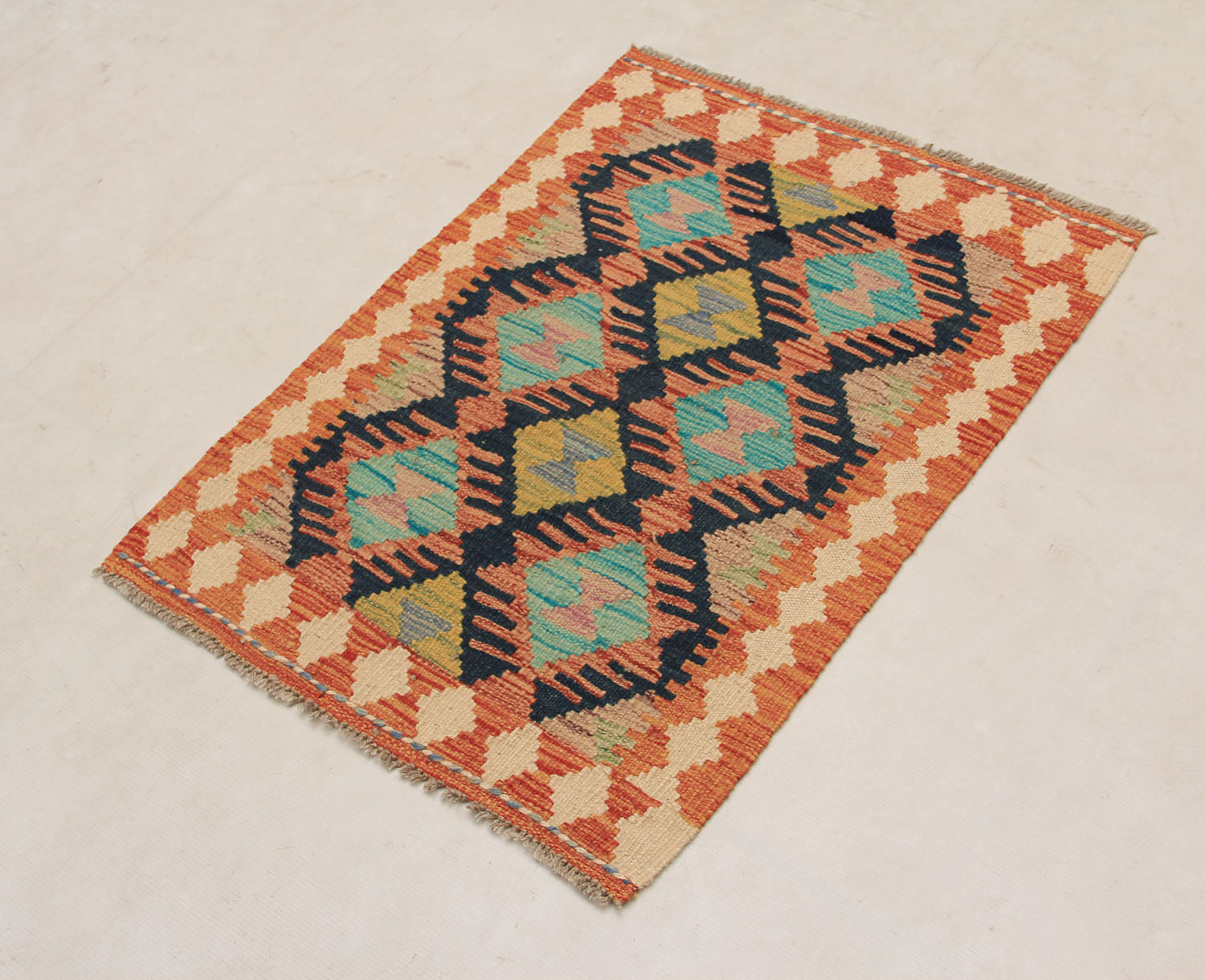2' x 3' Multy Handmade Veggie Dye Kilim Rug Rectangular