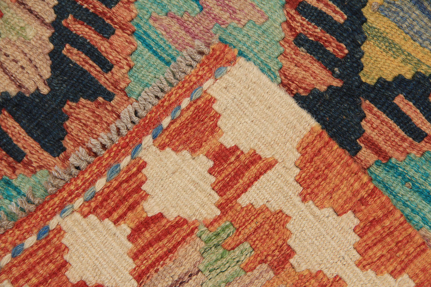 2' x 3' Multy Handmade Veggie Dye Kilim Rug Rectangular