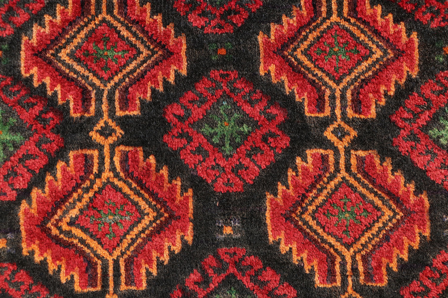 4' x 6' Black Handmade Adraskan Baluchi Afghan Rug Rectangular