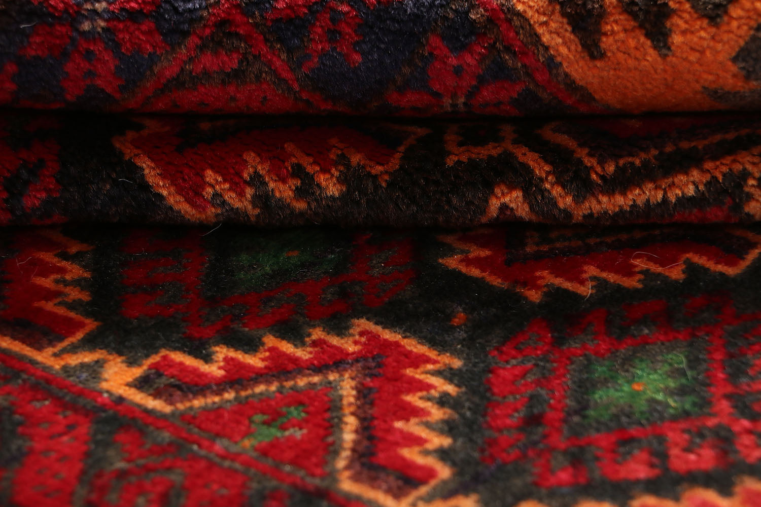 4' x 6' Black Handmade Adraskan Baluchi Afghan Rug Rectangular
