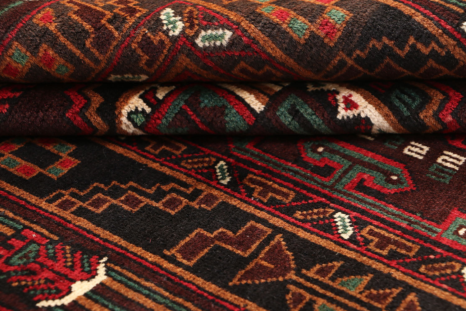 Brown Handmade Adraskan Baluchi Afghan Rug Runner