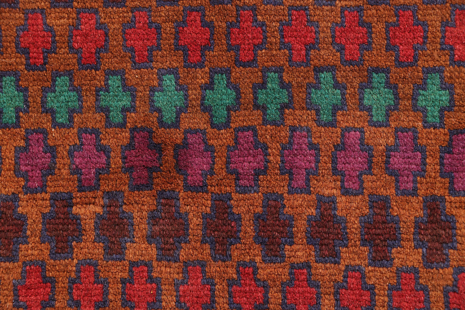 3' X 5' Gold Handmade Kohistani Baluchi Afghan Rug Rectangular