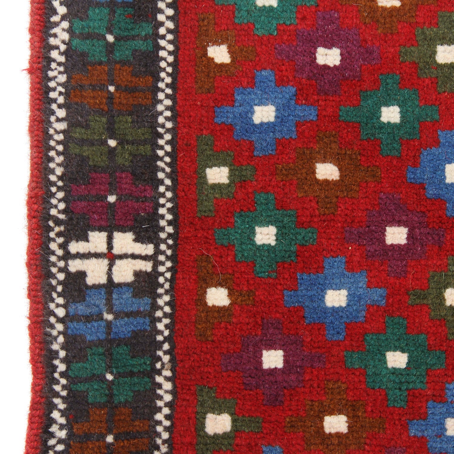 3' X 5' Red Handmade Kohistani Baluchi Afghan Rug Rectangular