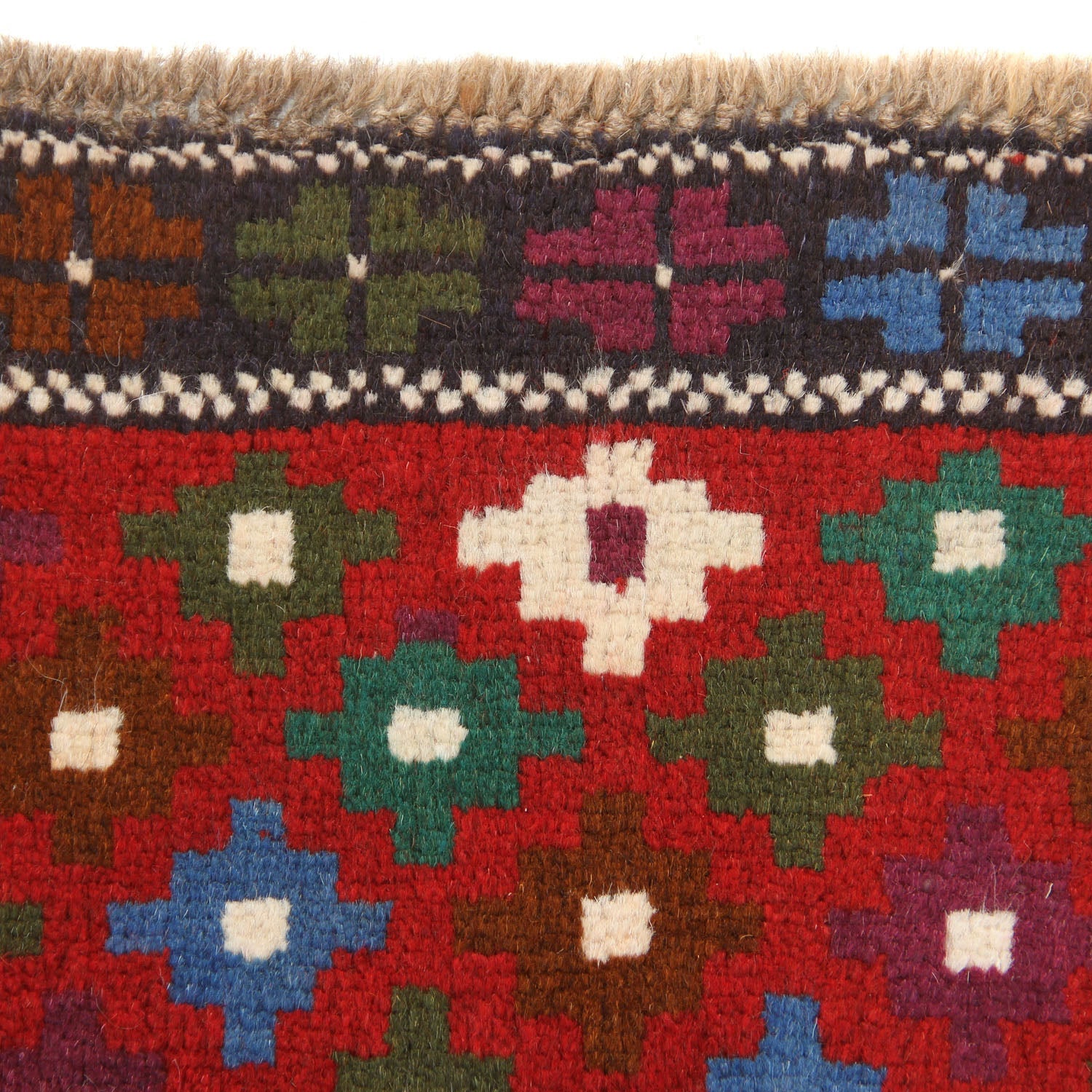 3' X 5' Red Handmade Kohistani Baluchi Afghan Rug Rectangular