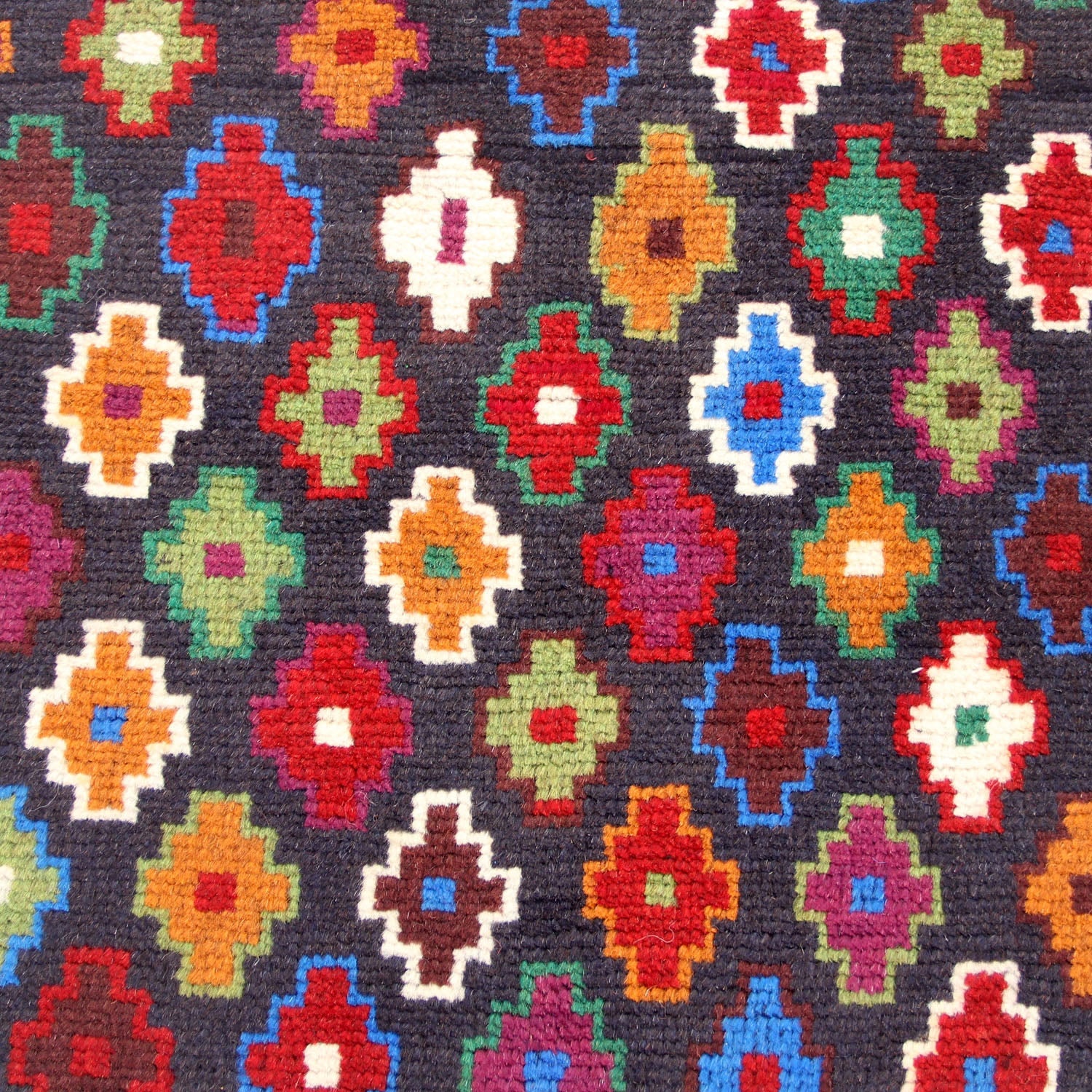 3' X 5' Blue Handmade Kohistani Baluchi Afghan Rug Rectangular